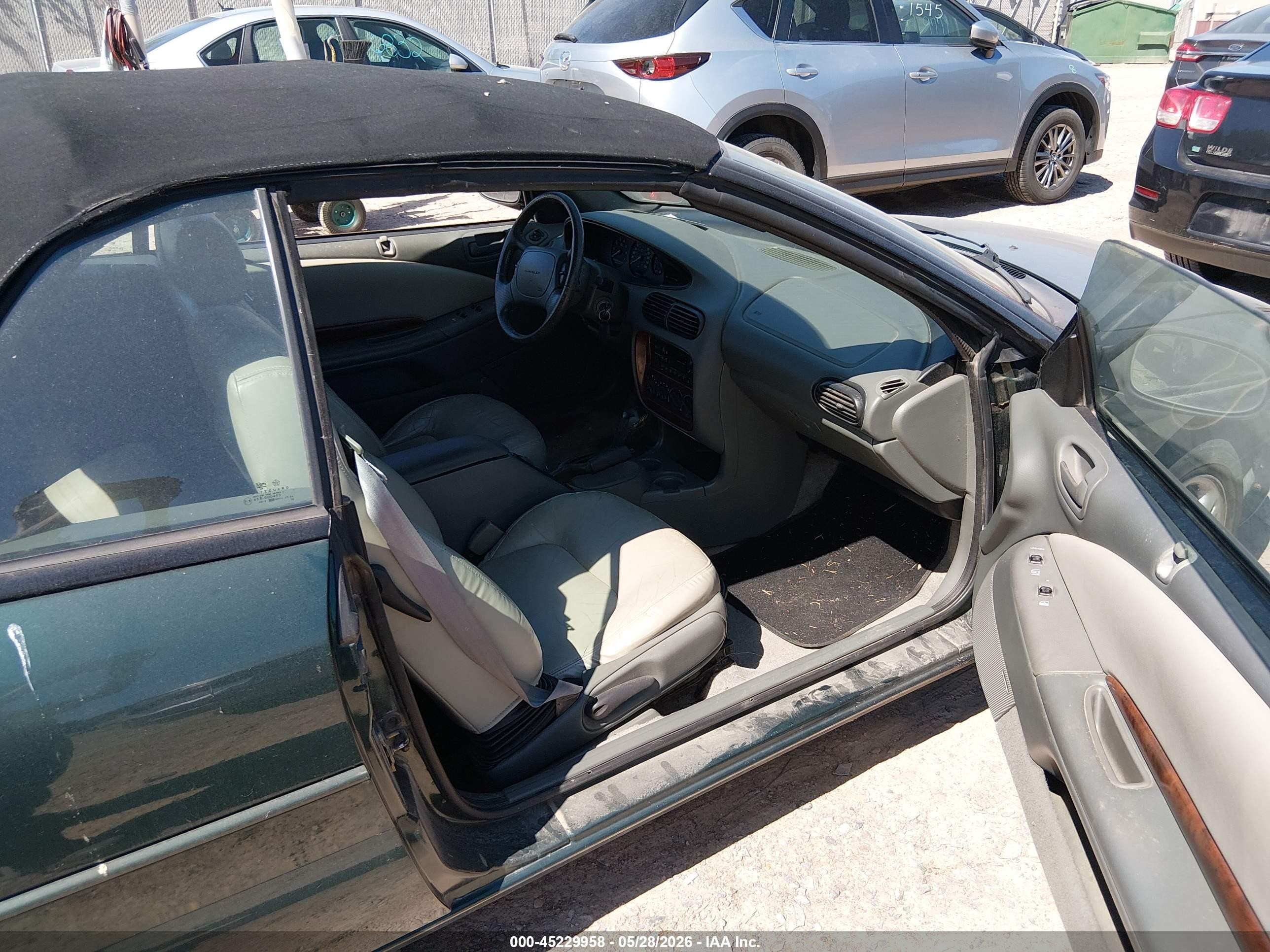 1997 Chrysler Sebring Jxi Green vin: 3C3EL55H0VT521887