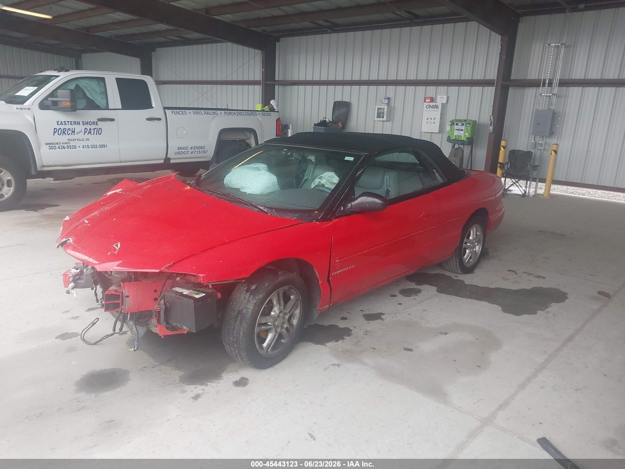 1997 Chrysler Sebring Jxi Red vin: 3C3EL55H1VT520229
