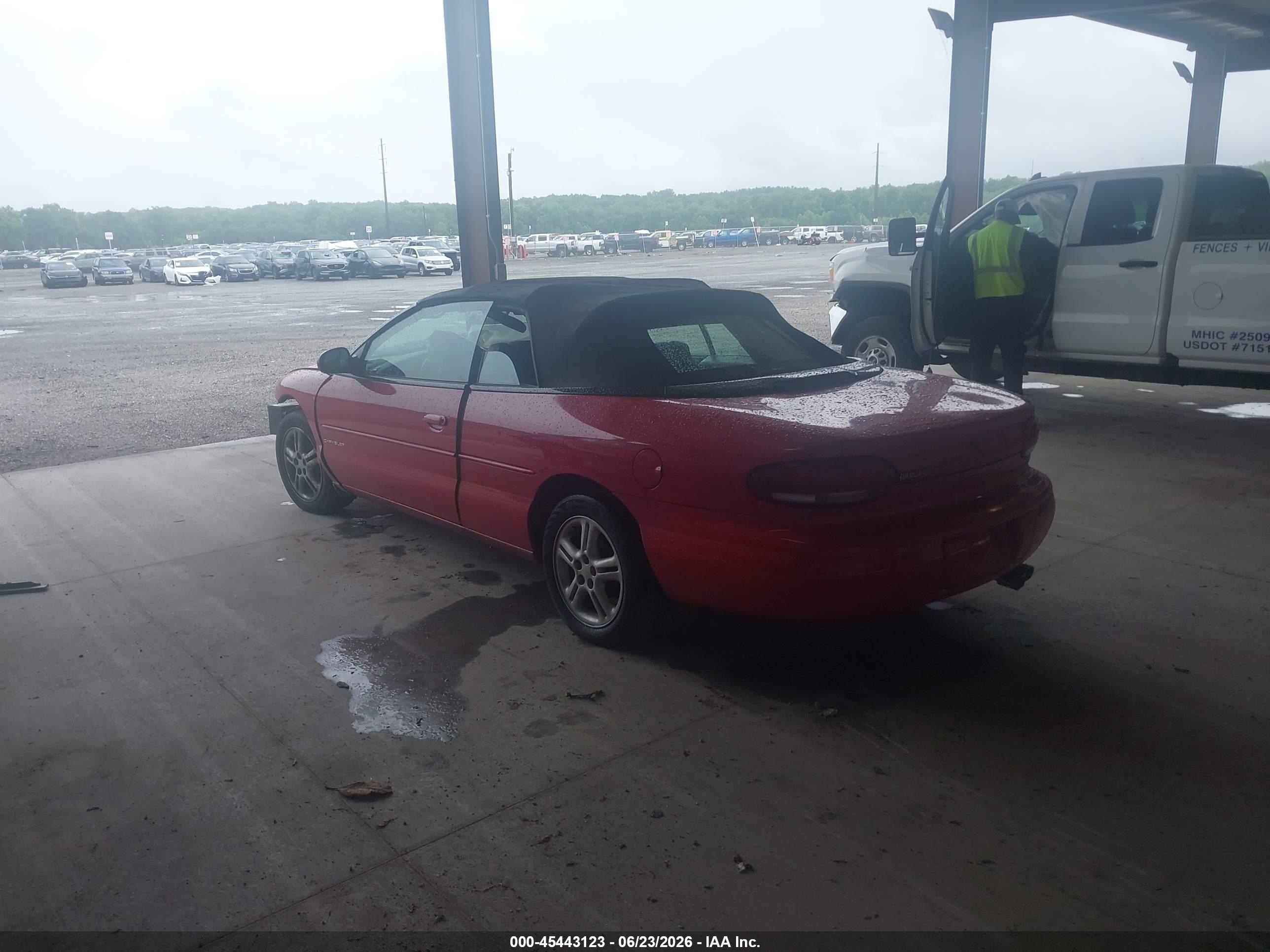 1997 Chrysler Sebring Jxi Red vin: 3C3EL55H1VT520229