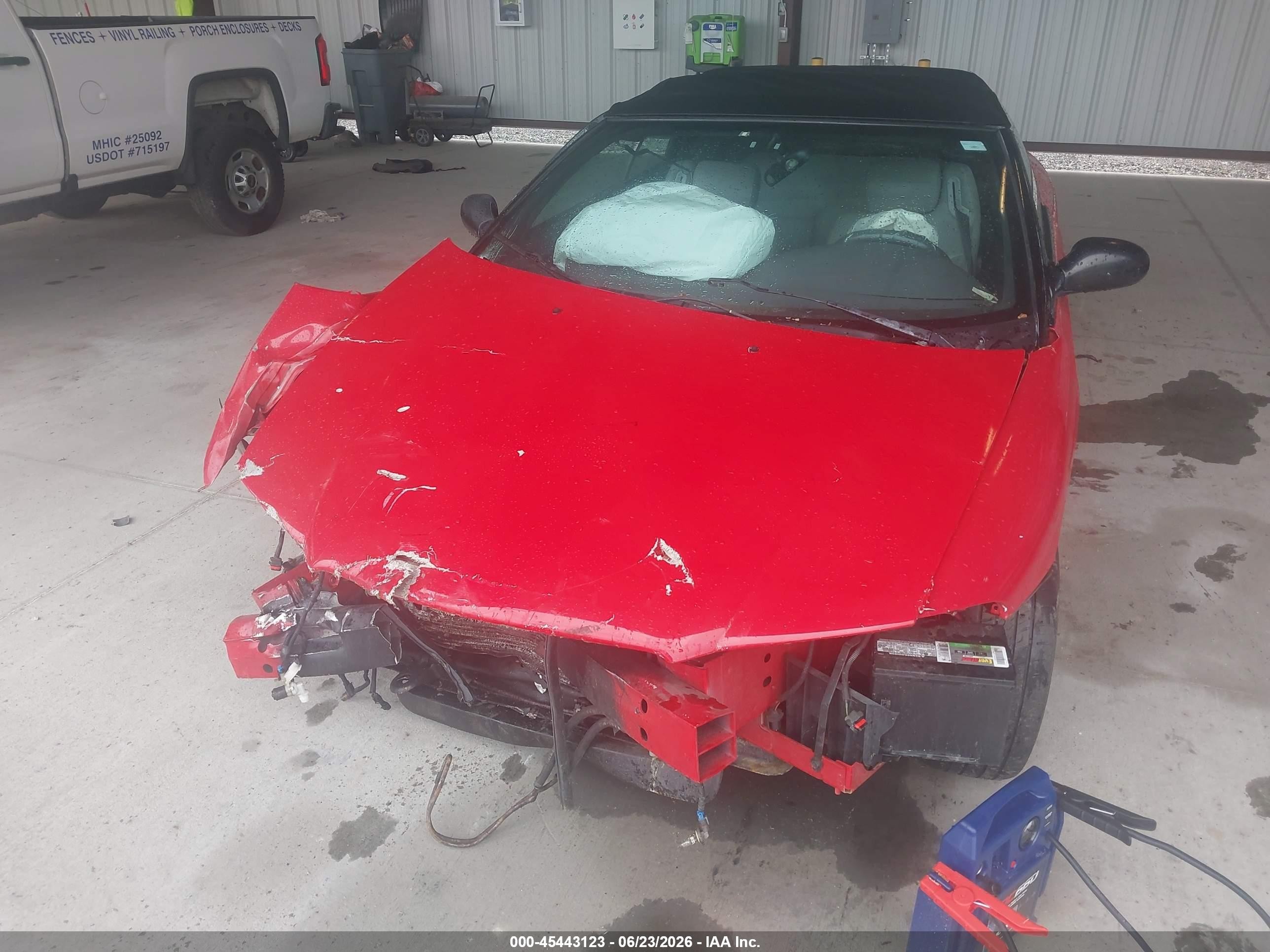 1997 Chrysler Sebring Jxi Red vin: 3C3EL55H1VT520229