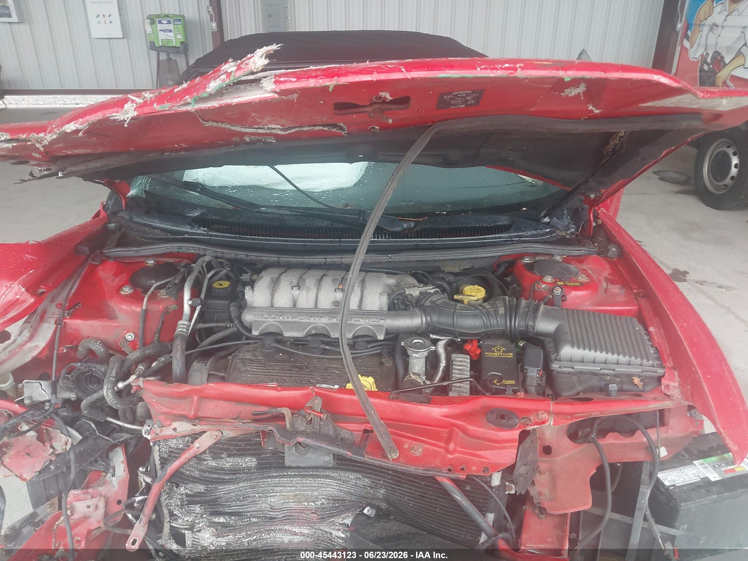 1997 Chrysler Sebring Jxi Red vin: 3C3EL55H1VT520229