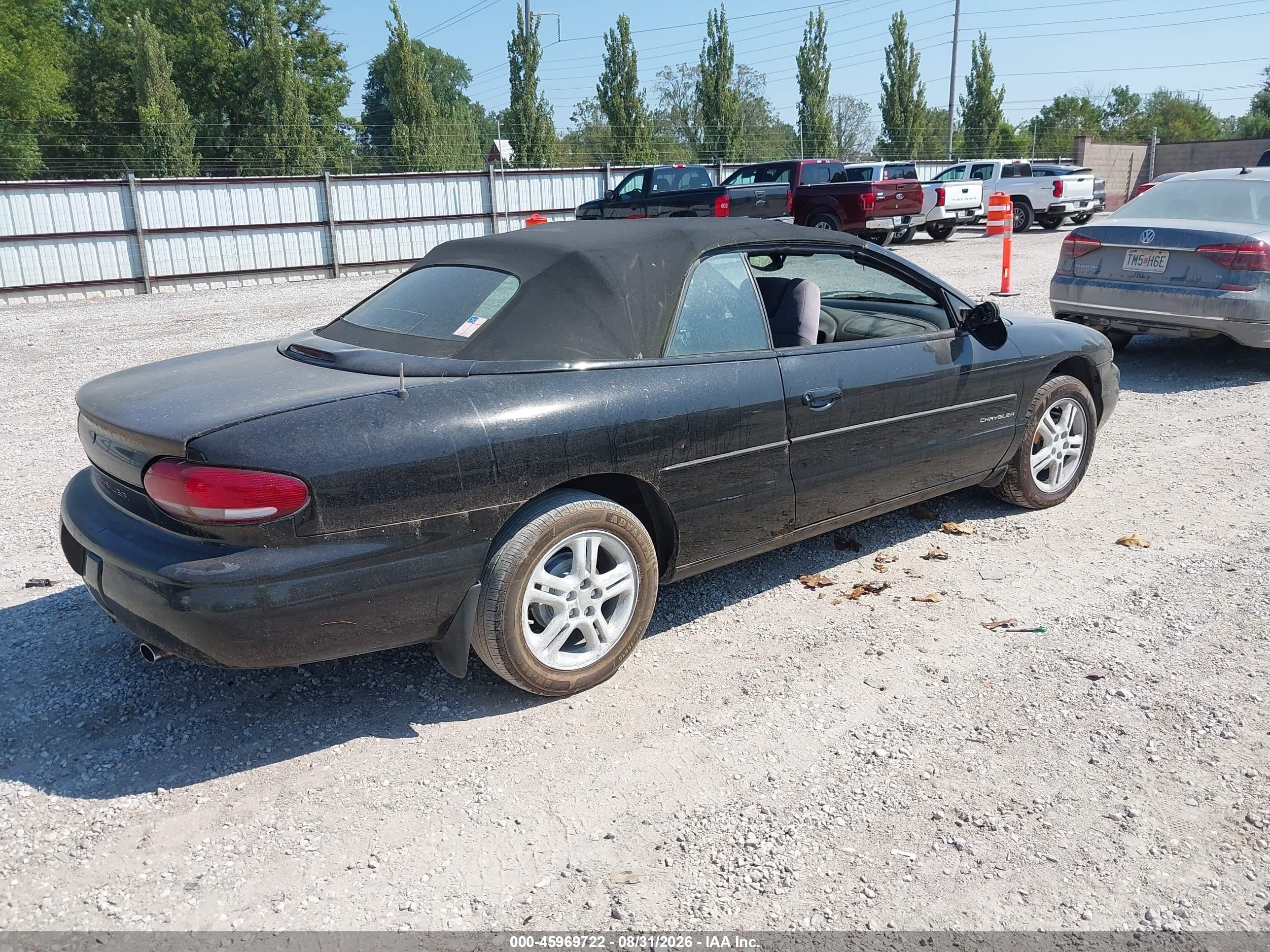 1997 Chrysler Sebring Jxi Black vin: 3C3EL55H1VT629368