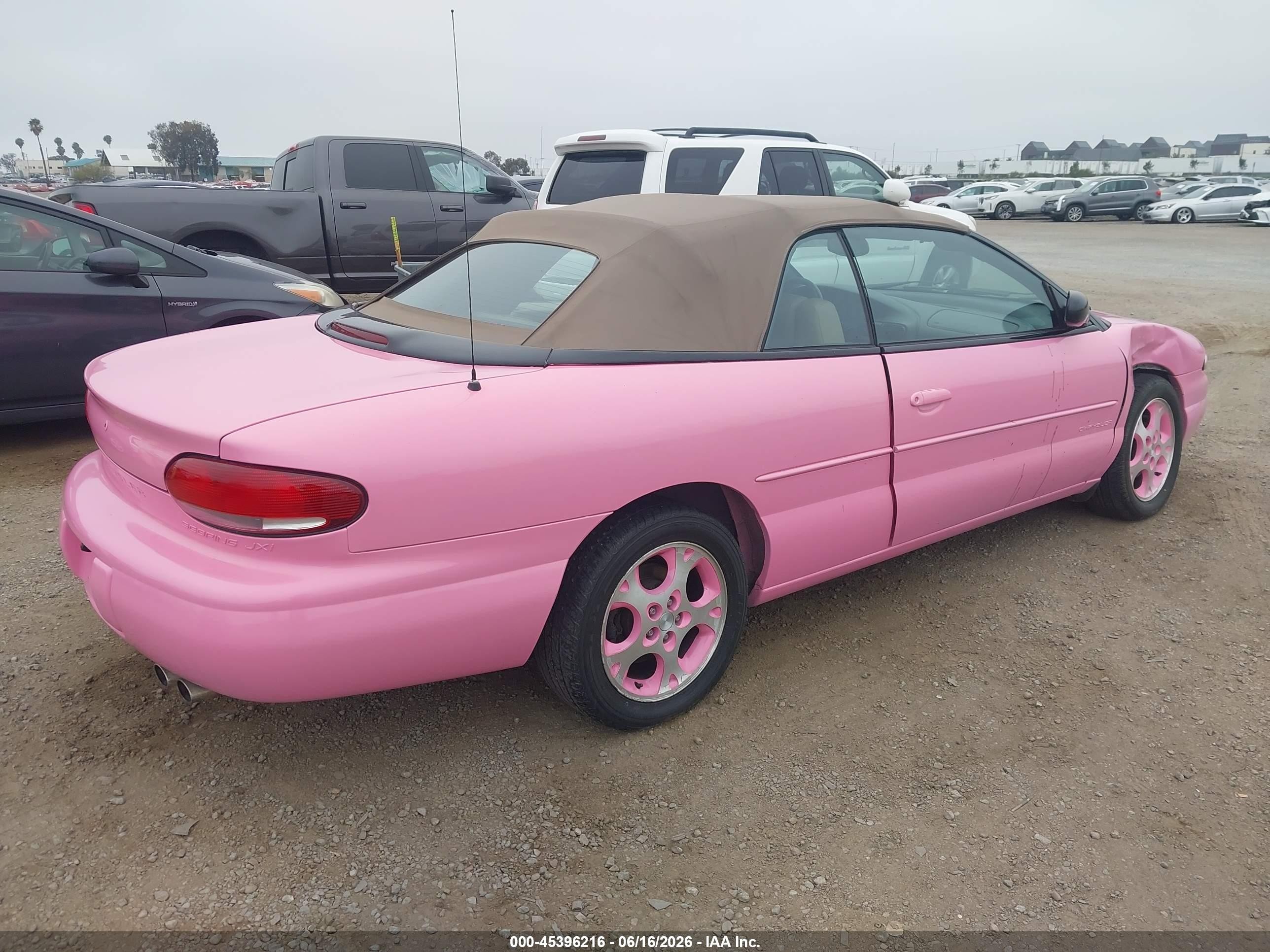 1998 Chrysler Sebring Jxi Pink vin: 3C3EL55H1WT264854