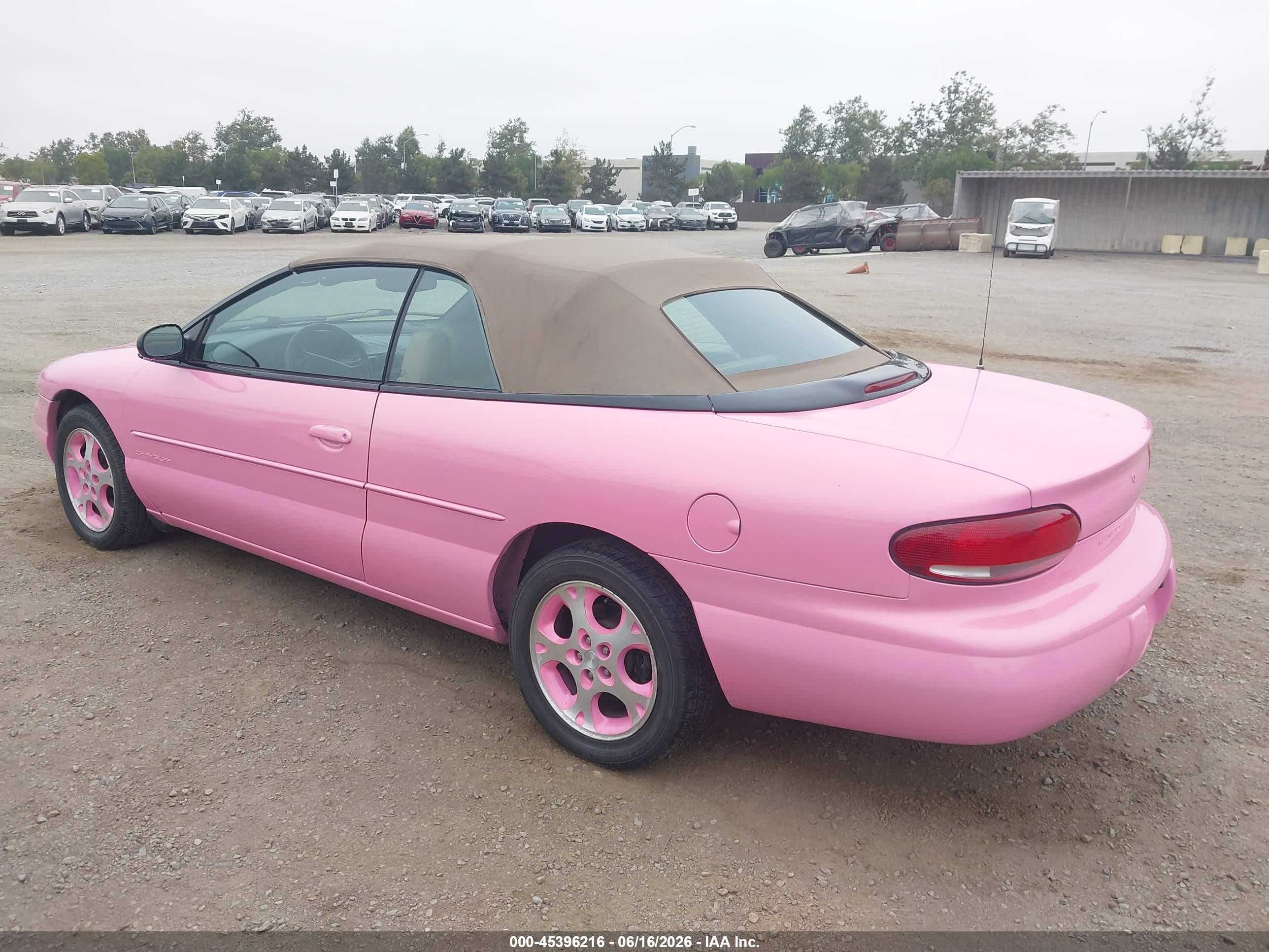 1998 Chrysler Sebring Jxi Pink vin: 3C3EL55H1WT264854