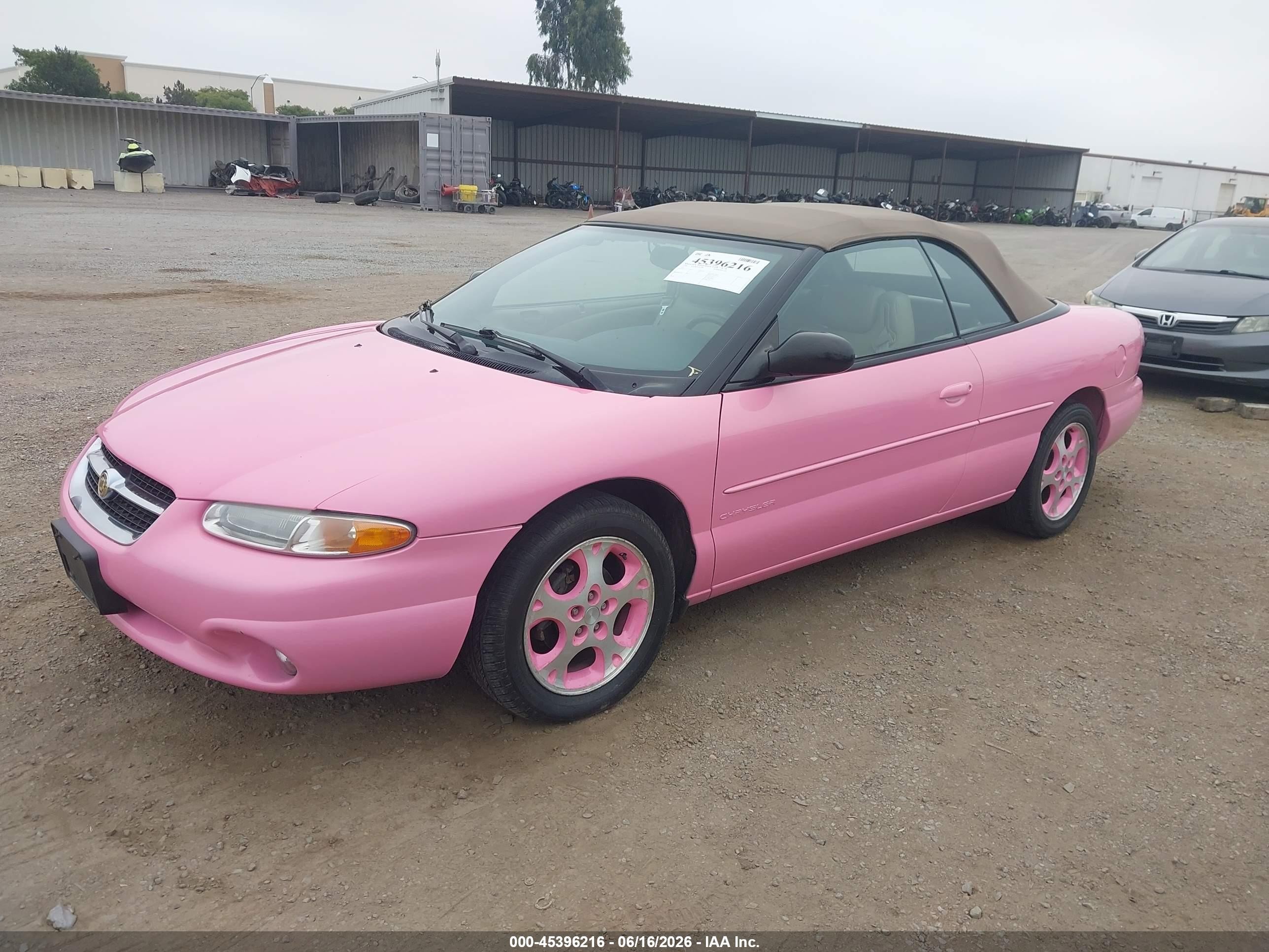 1998 Chrysler Sebring Jxi Pink vin: 3C3EL55H1WT264854