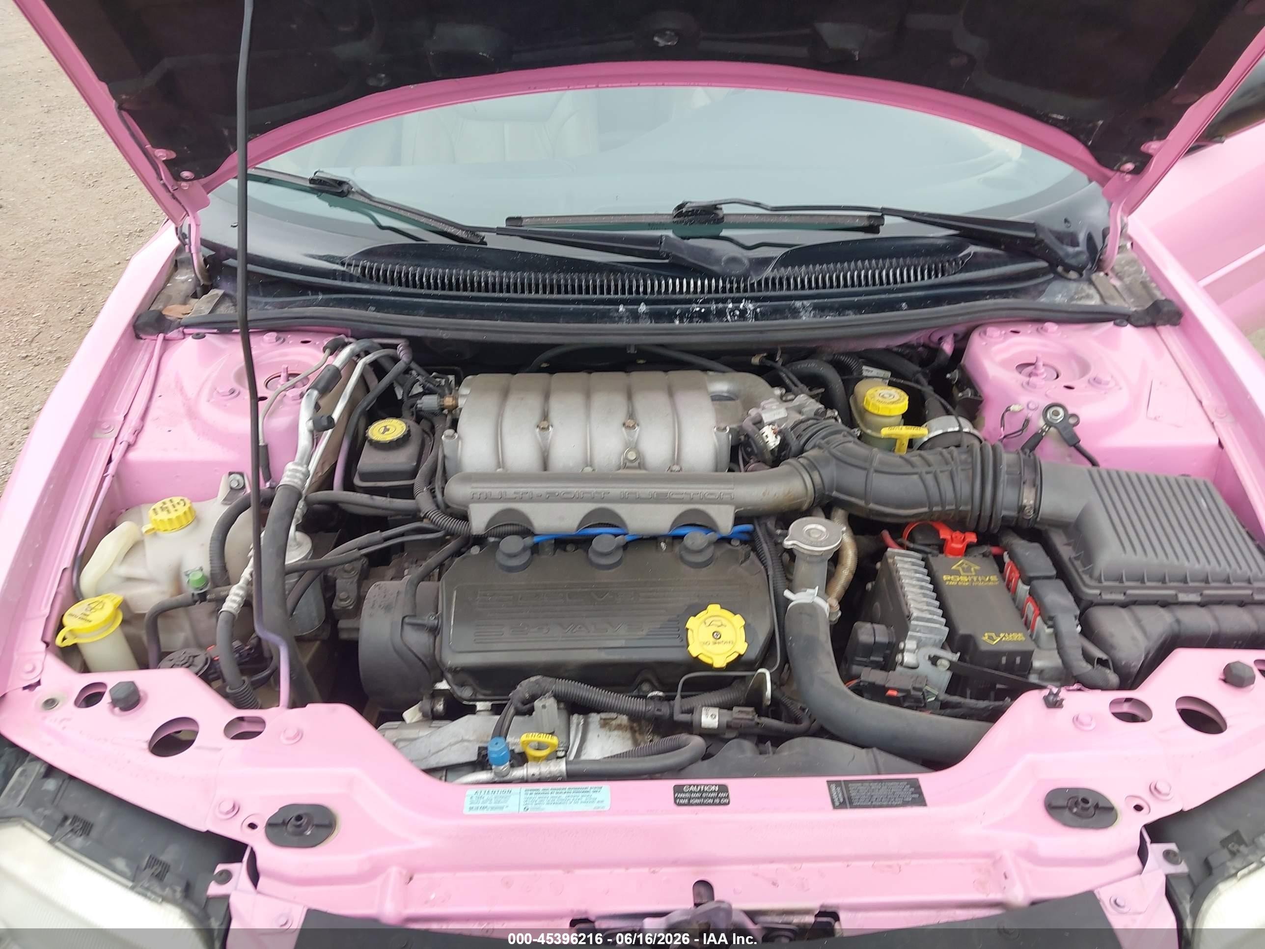 1998 Chrysler Sebring Jxi Pink vin: 3C3EL55H1WT264854