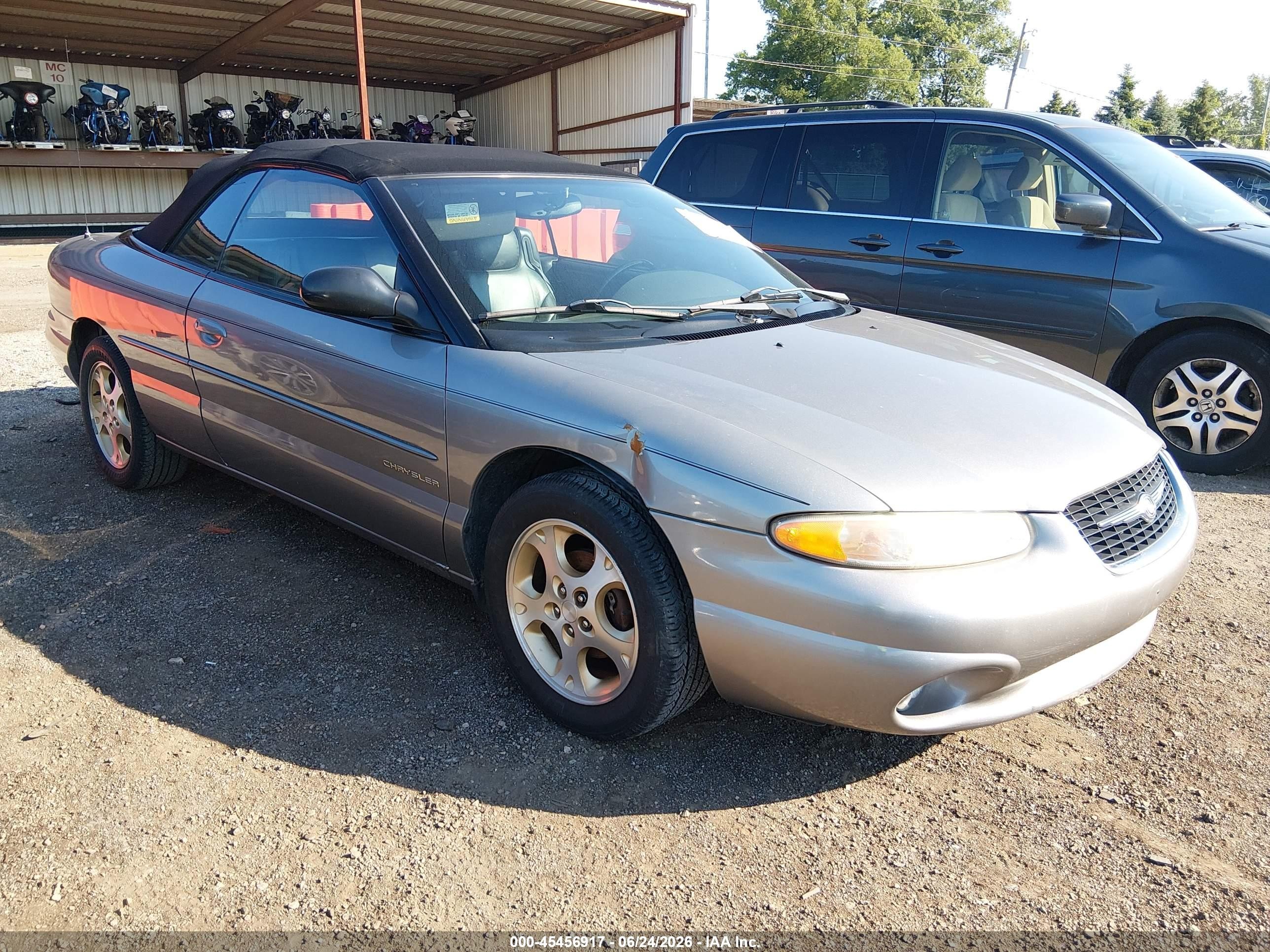 1999 Chrysler Sebring Jxi Gray vin: 3C3EL55H1XT577176