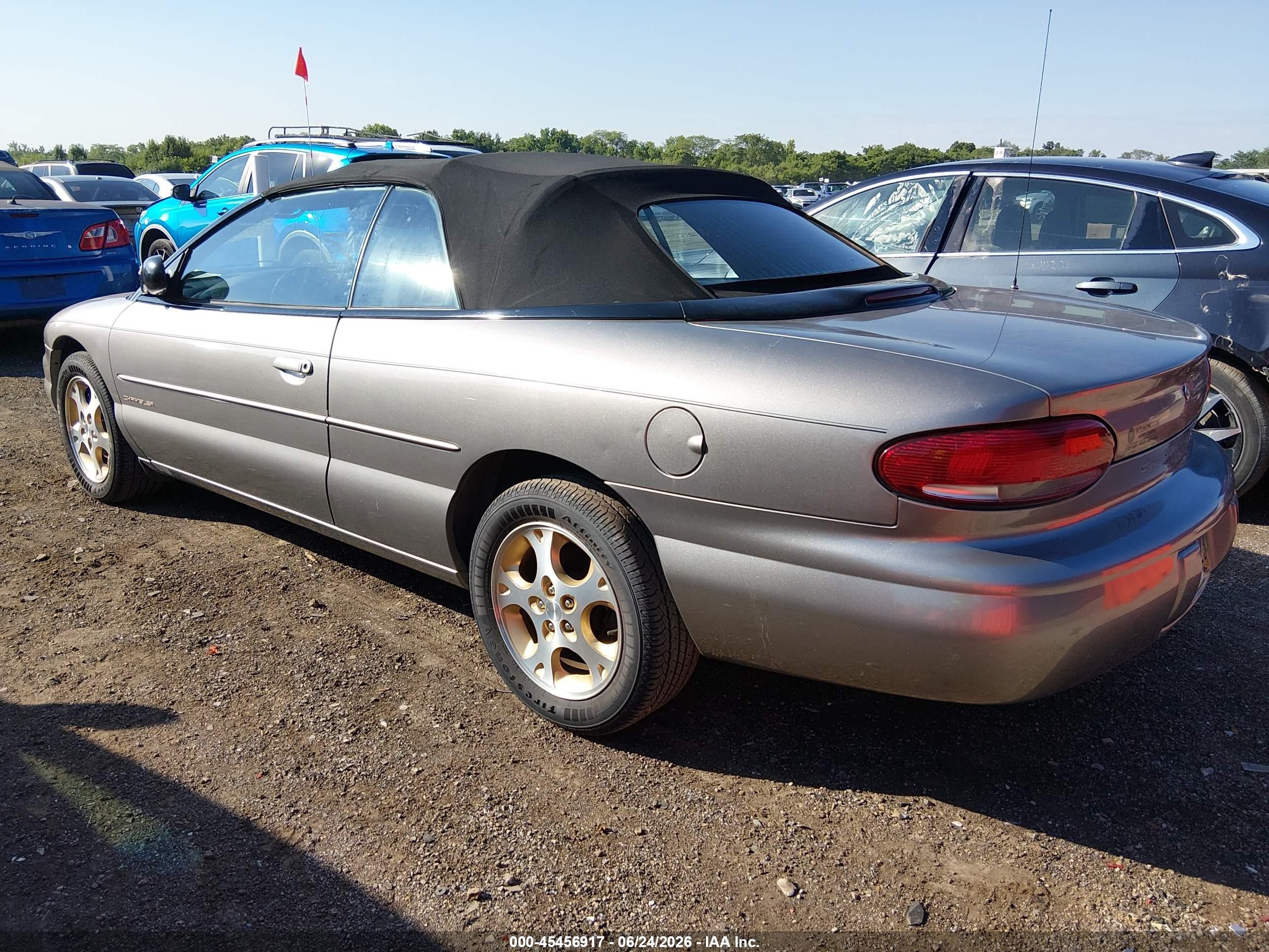 1999 Chrysler Sebring Jxi Gray vin: 3C3EL55H1XT577176