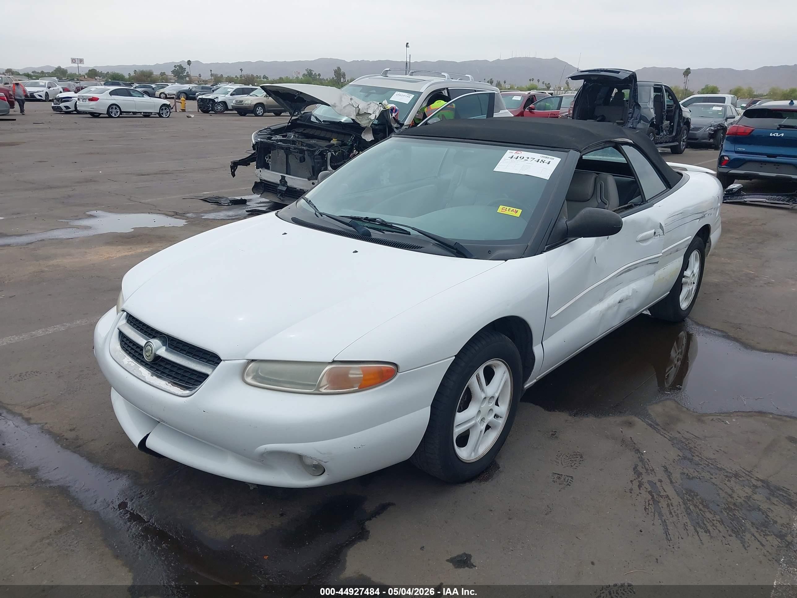 1997 Chrysler Sebring Jxi White vin: 3C3EL55H6VT544610
