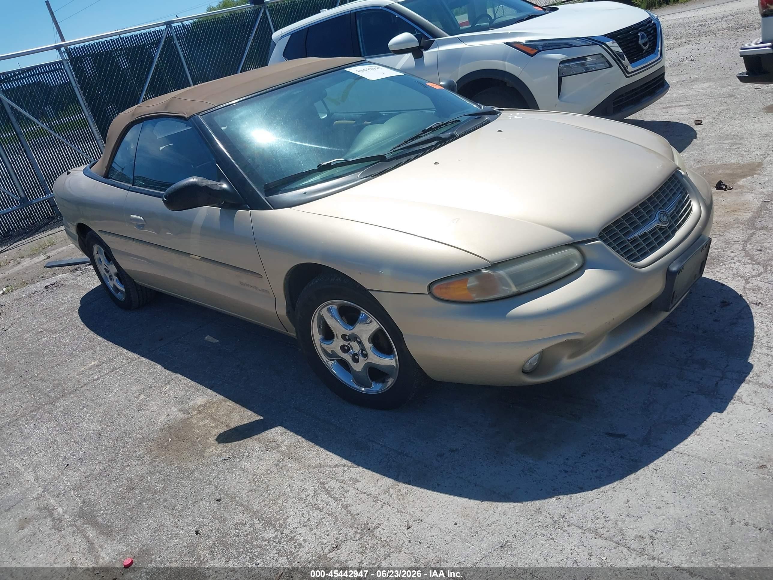 1998 Chrysler Sebring Jxi Gold vin: 3C3EL55H7WT248433