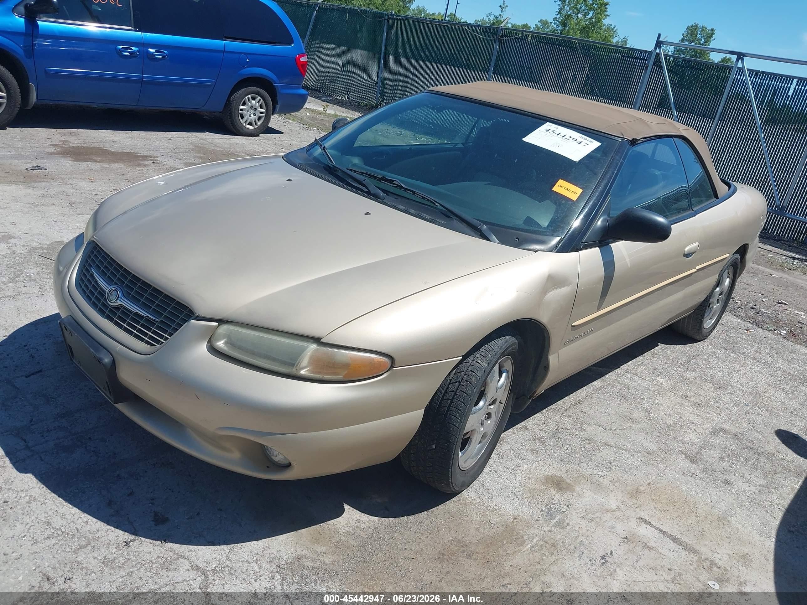 1998 Chrysler Sebring Jxi Gold vin: 3C3EL55H7WT248433