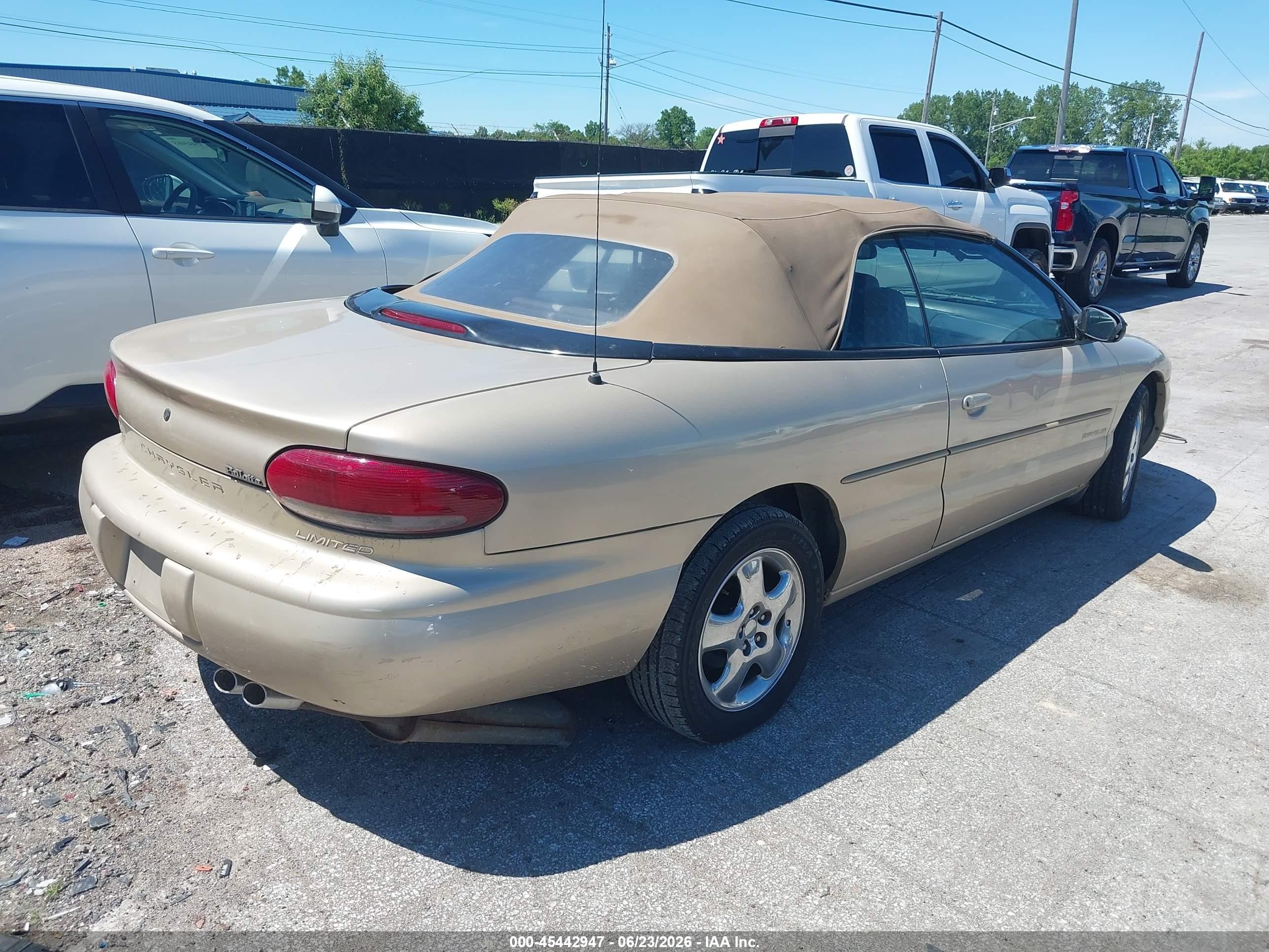 1998 Chrysler Sebring Jxi Gold vin: 3C3EL55H7WT248433