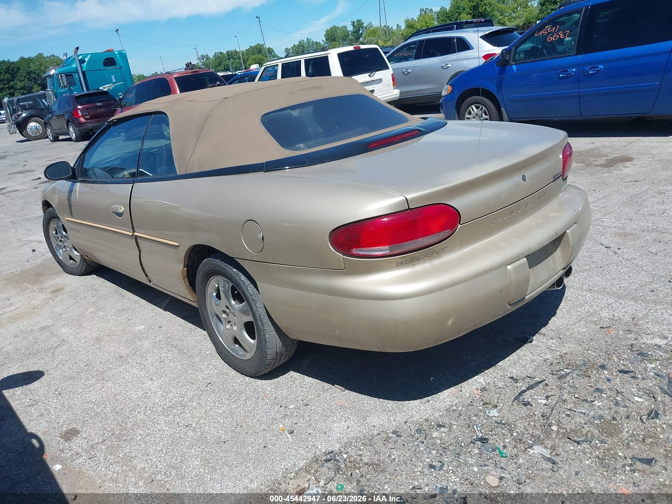 1998 Chrysler Sebring Jxi Gold vin: 3C3EL55H7WT248433