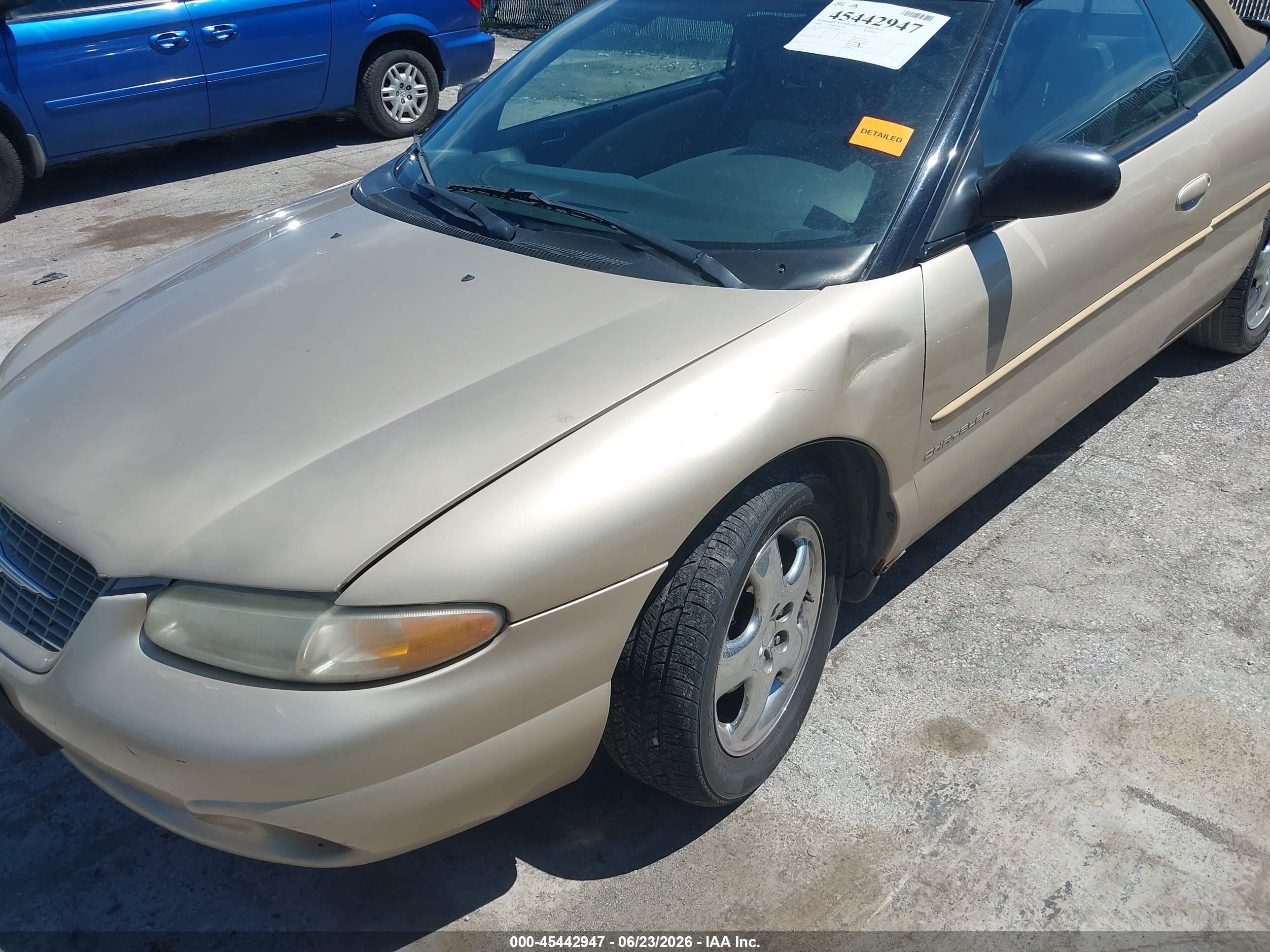 1998 Chrysler Sebring Jxi Gold vin: 3C3EL55H7WT248433