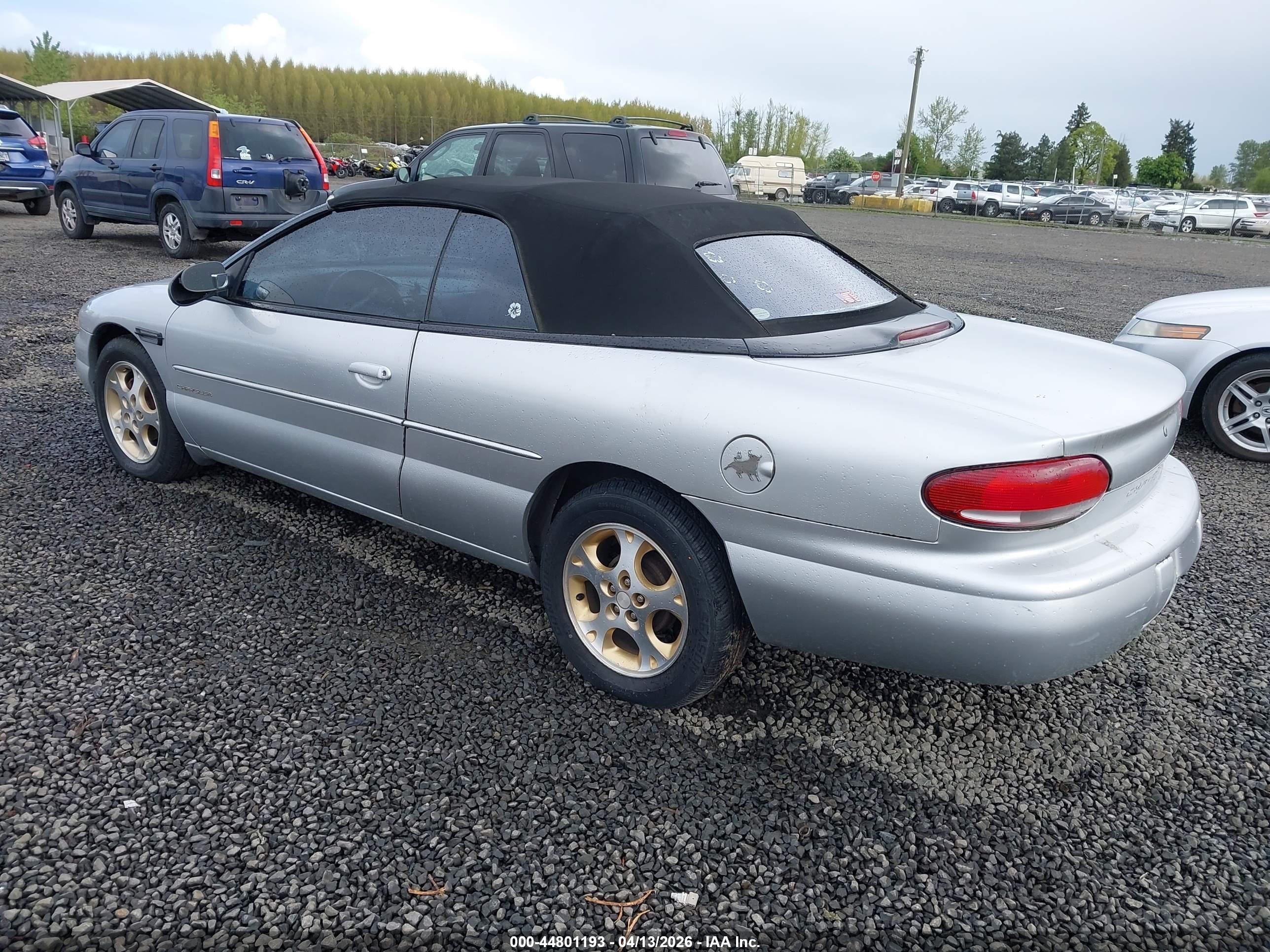 2000 Chrysler Sebring Jxi Silver vin: 3C3EL55H7YT235278