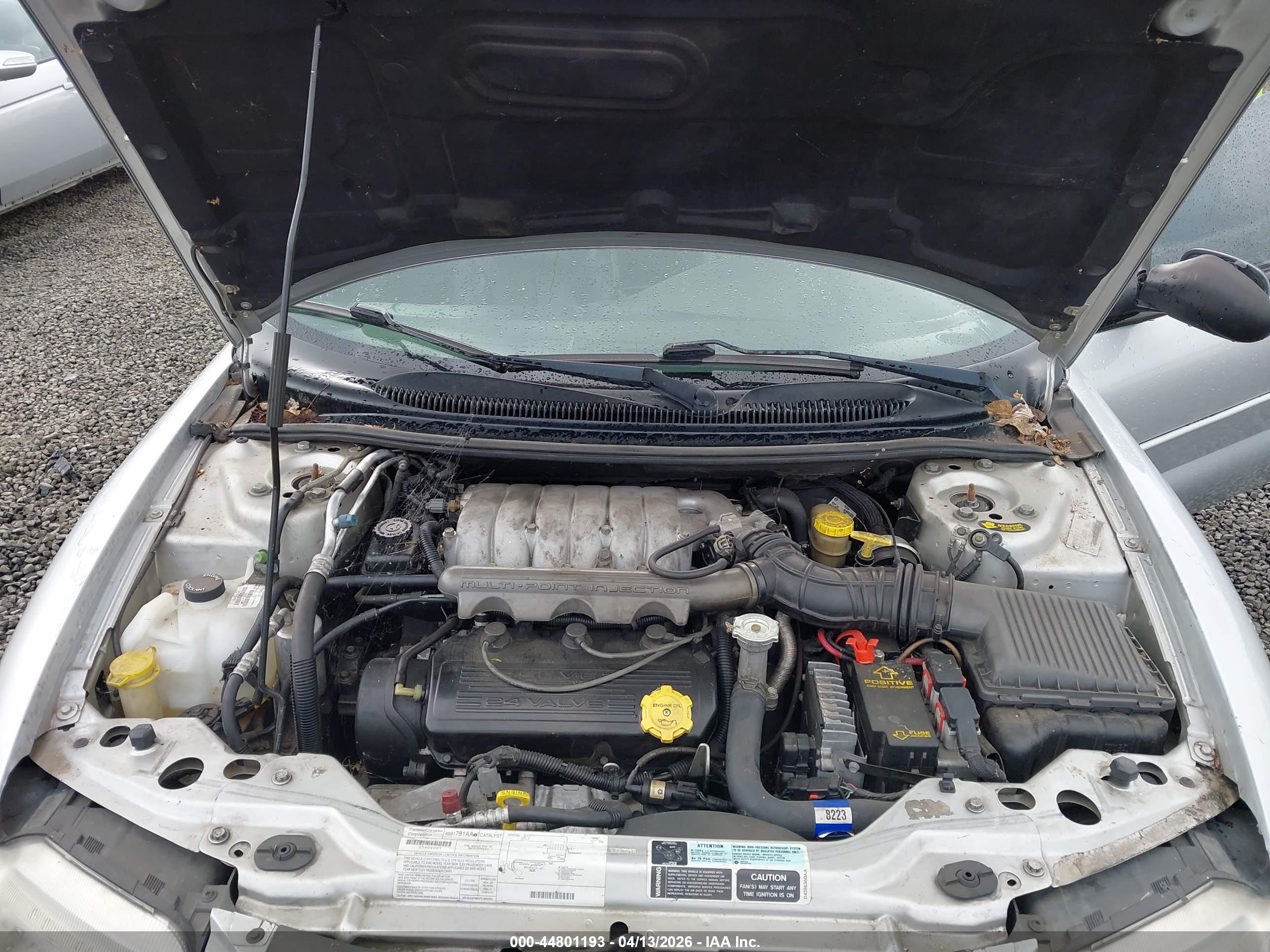 2000 Chrysler Sebring Jxi Silver vin: 3C3EL55H7YT235278