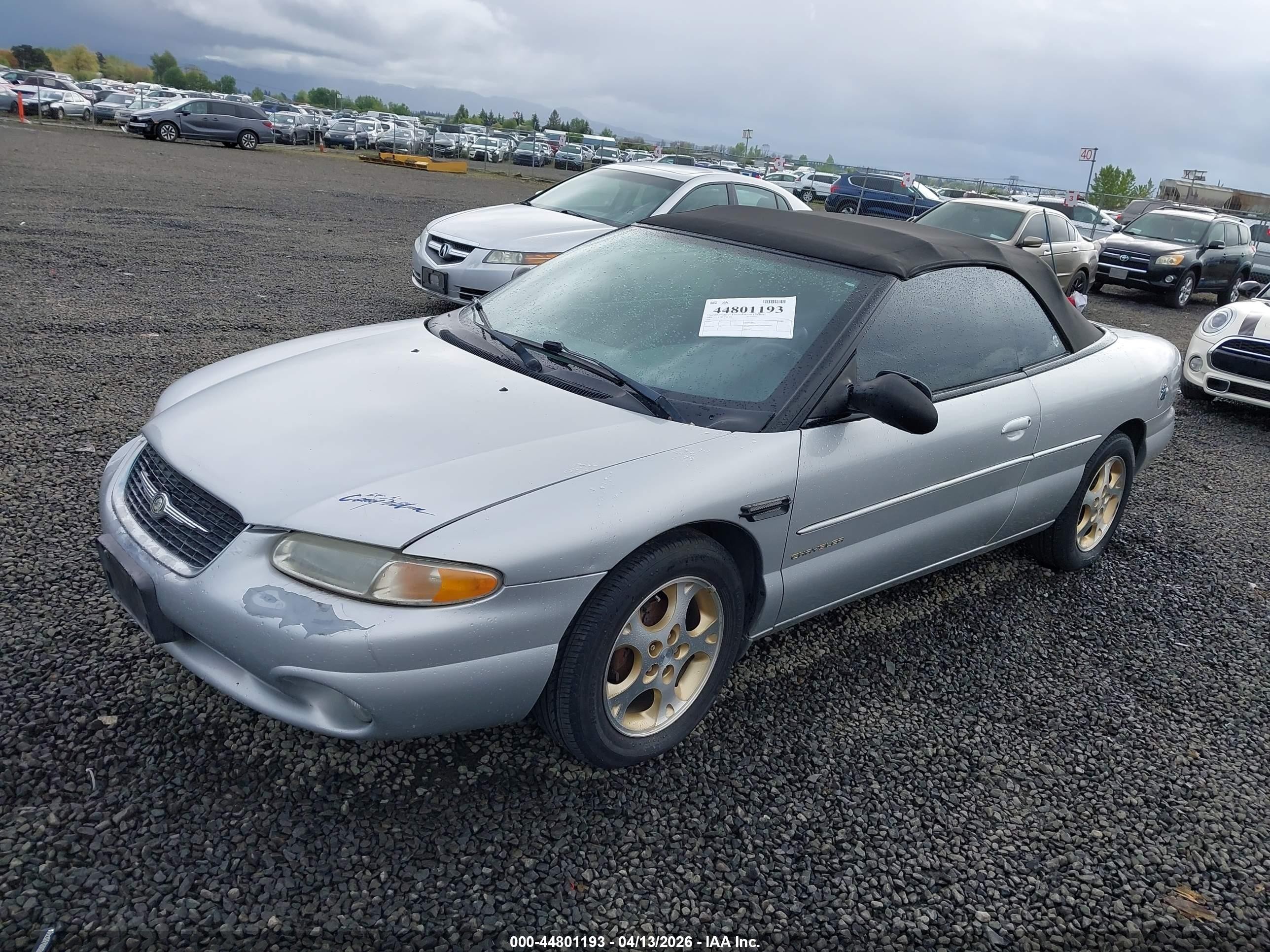 2000 Chrysler Sebring Jxi Silver vin: 3C3EL55H7YT235278