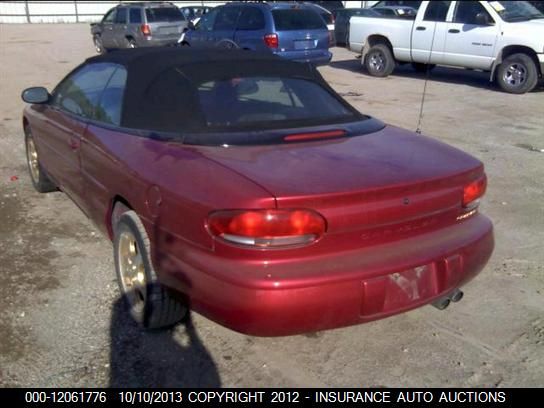 1998 Chrysler Sebring Jxi vin: 3C3EL55H8WT333409