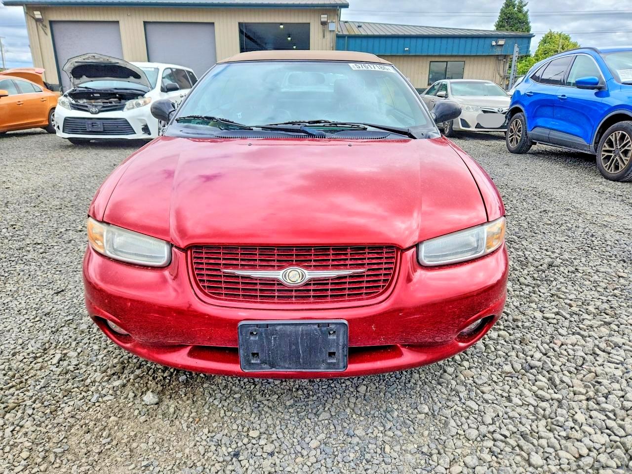 1999 Chrysler Sebring Jxi Maroon vin: 3C3EL55H8XT505410