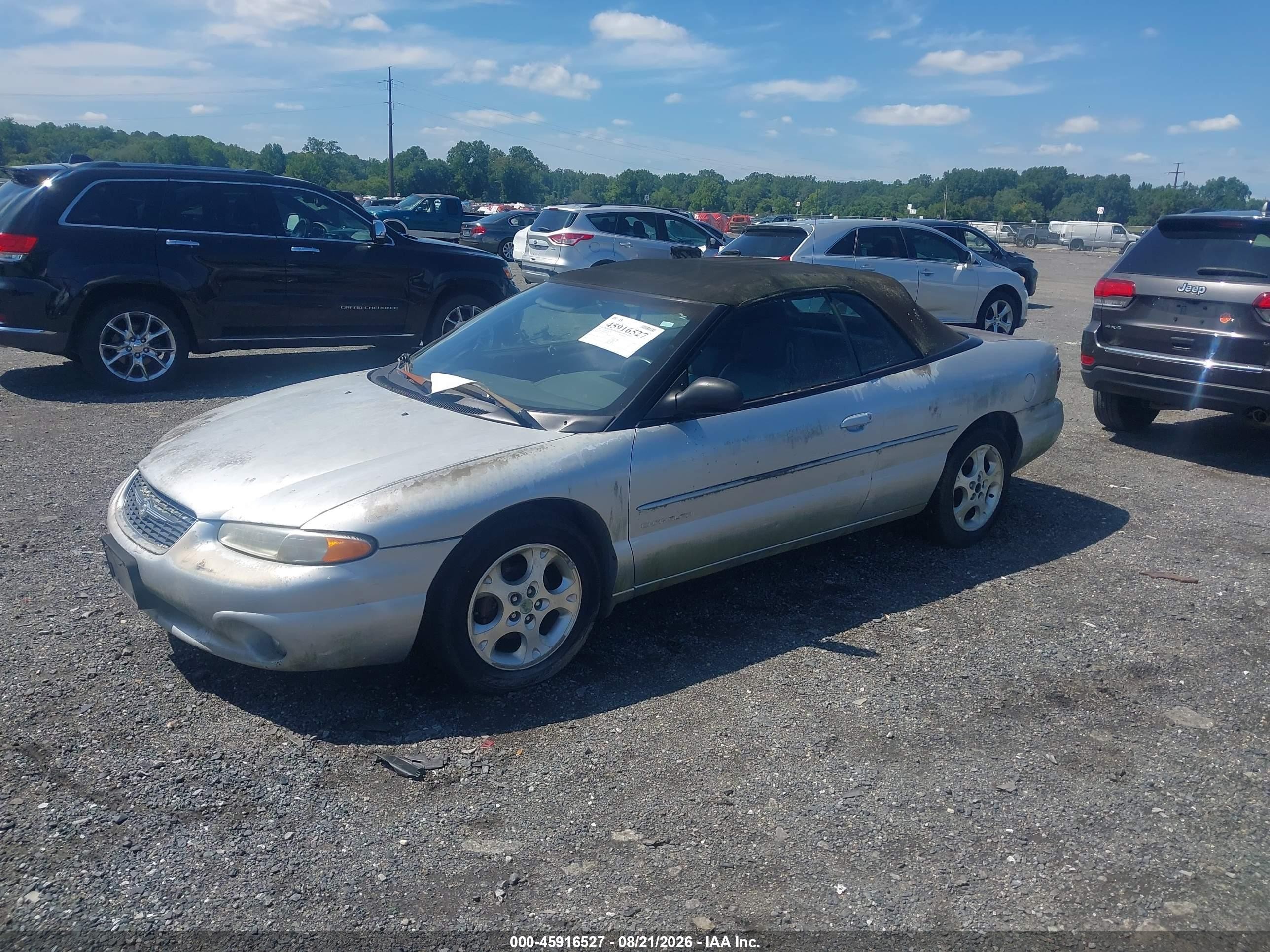 2000 Chrysler Sebring Jxi Silver vin: 3C3EL55H9YT239042