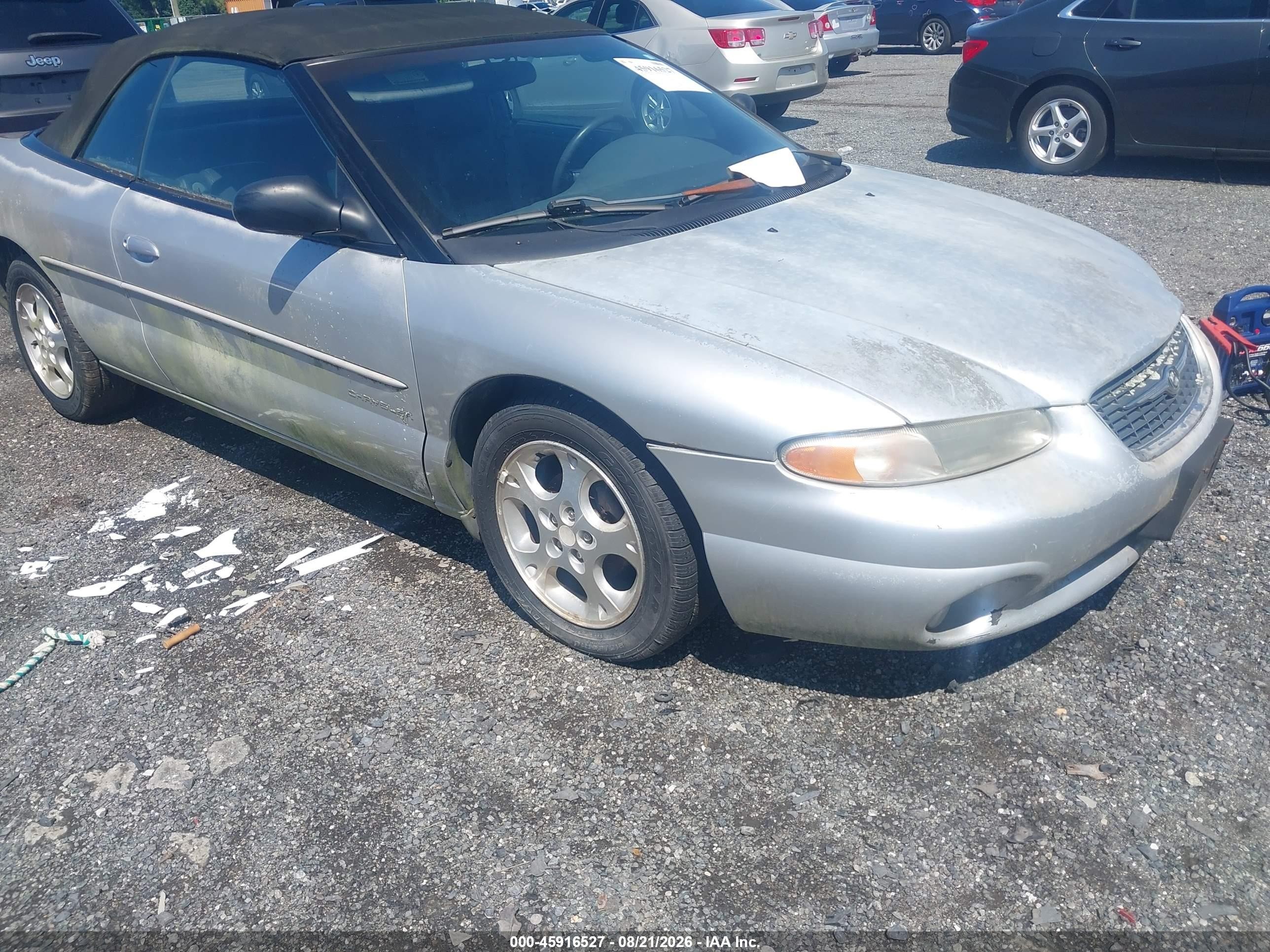 2000 Chrysler Sebring Jxi Silver vin: 3C3EL55H9YT239042