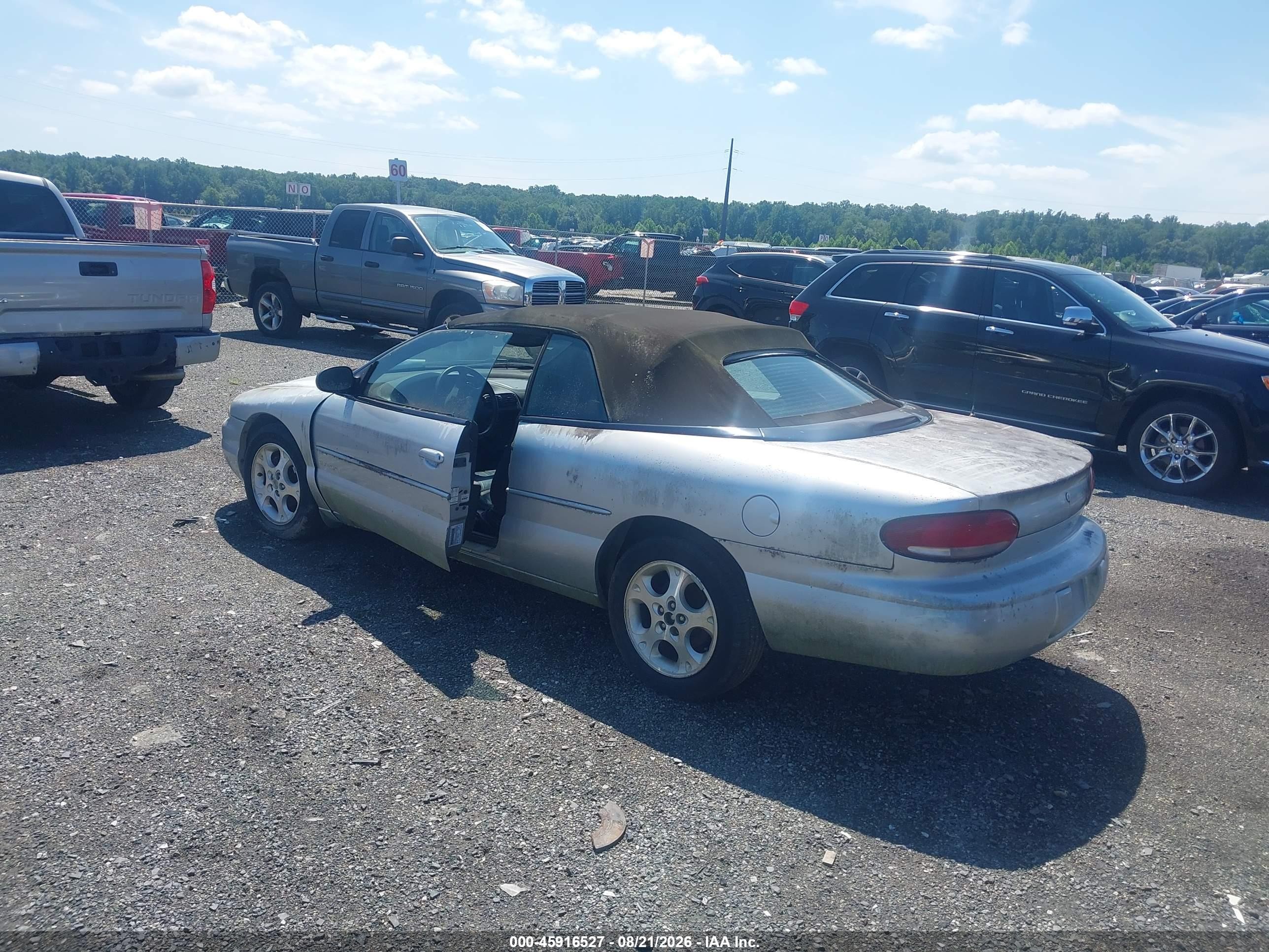 2000 Chrysler Sebring Jxi Silver vin: 3C3EL55H9YT239042