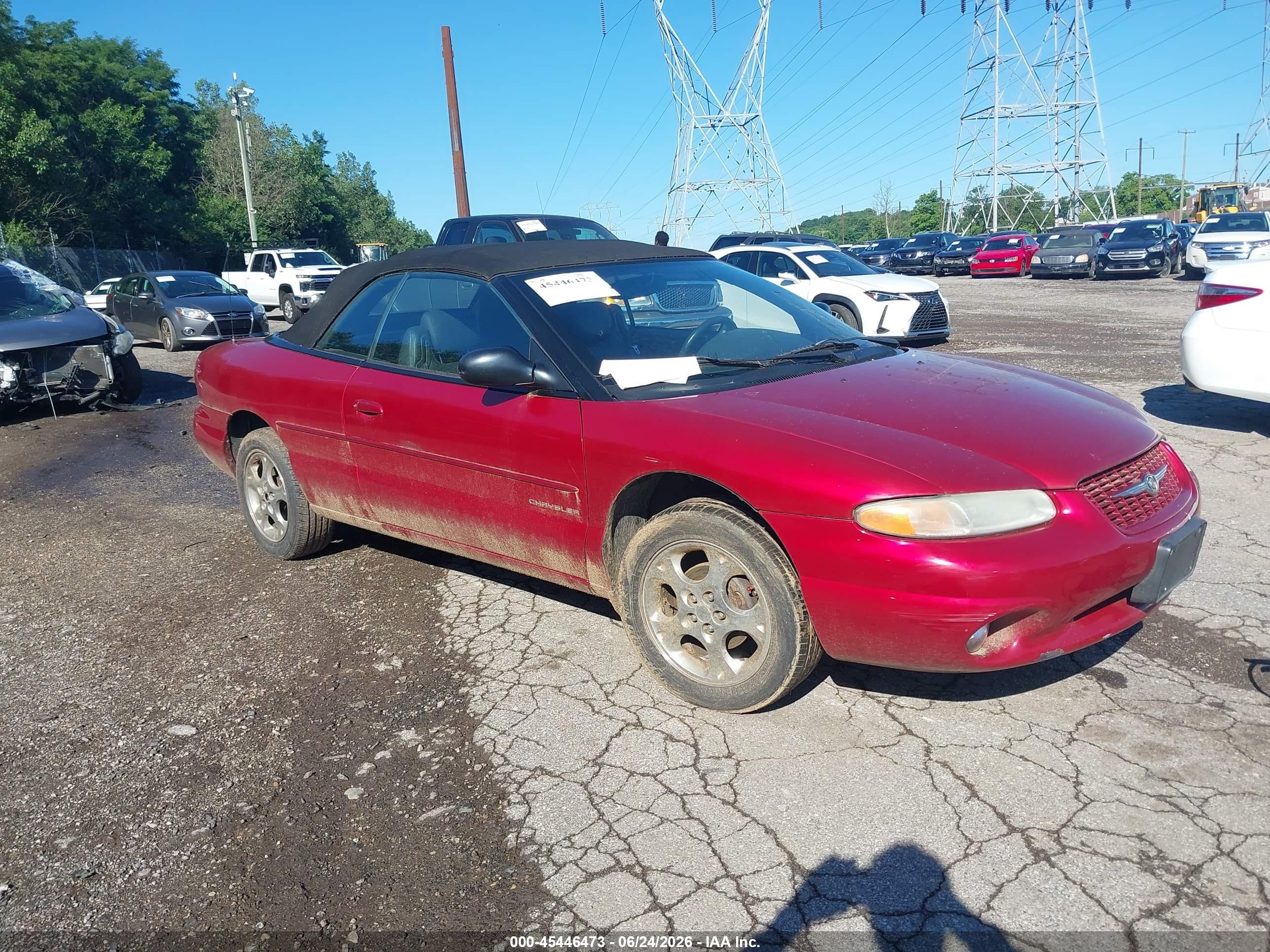 2000 Chrysler Sebring Jxi Red vin: 3C3EL55HXYT248039