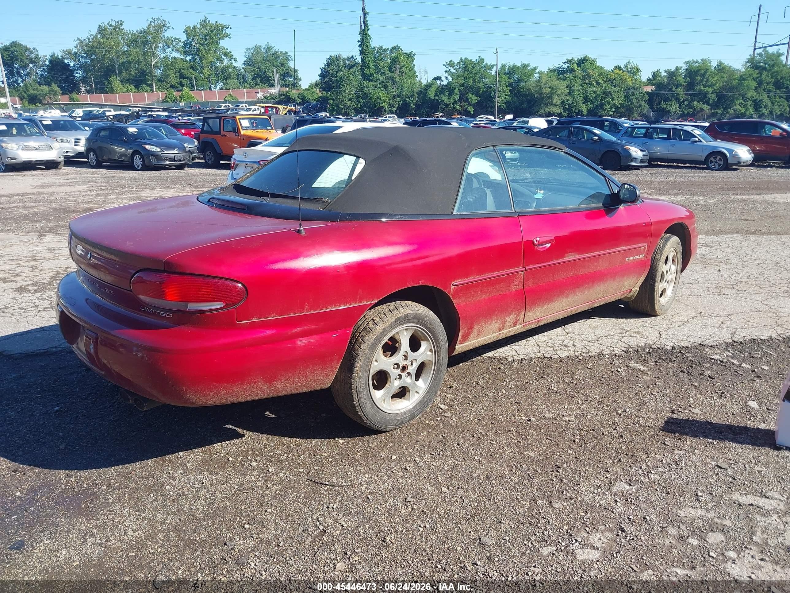 2000 Chrysler Sebring Jxi Red vin: 3C3EL55HXYT248039