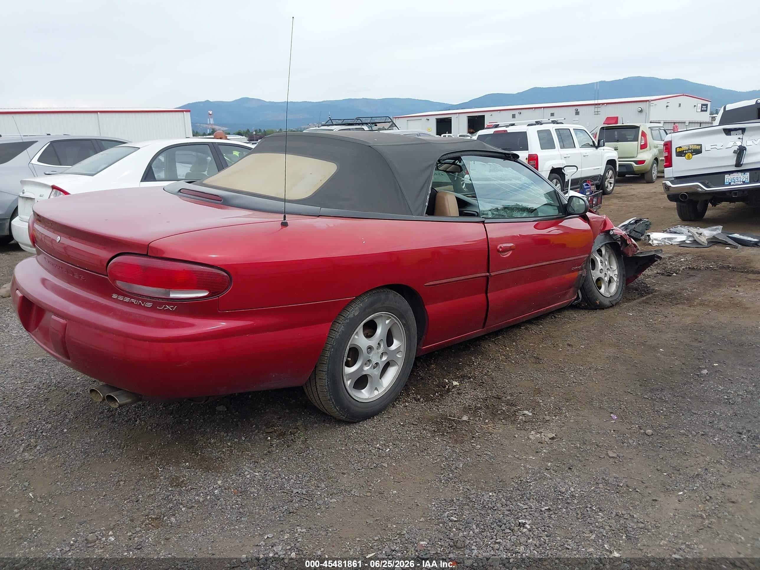 2000 Chrysler Sebring Jxi Red vin: 3C3EL55HXYT248686