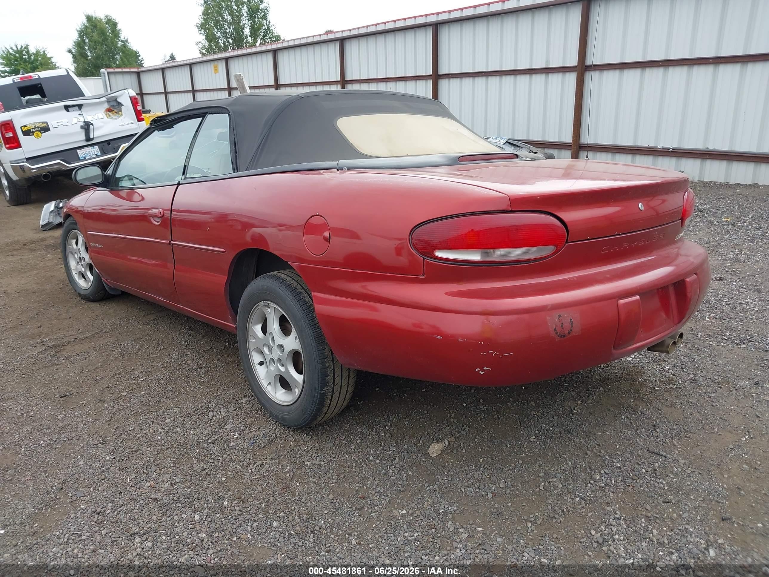 2000 Chrysler Sebring Jxi Red vin: 3C3EL55HXYT248686
