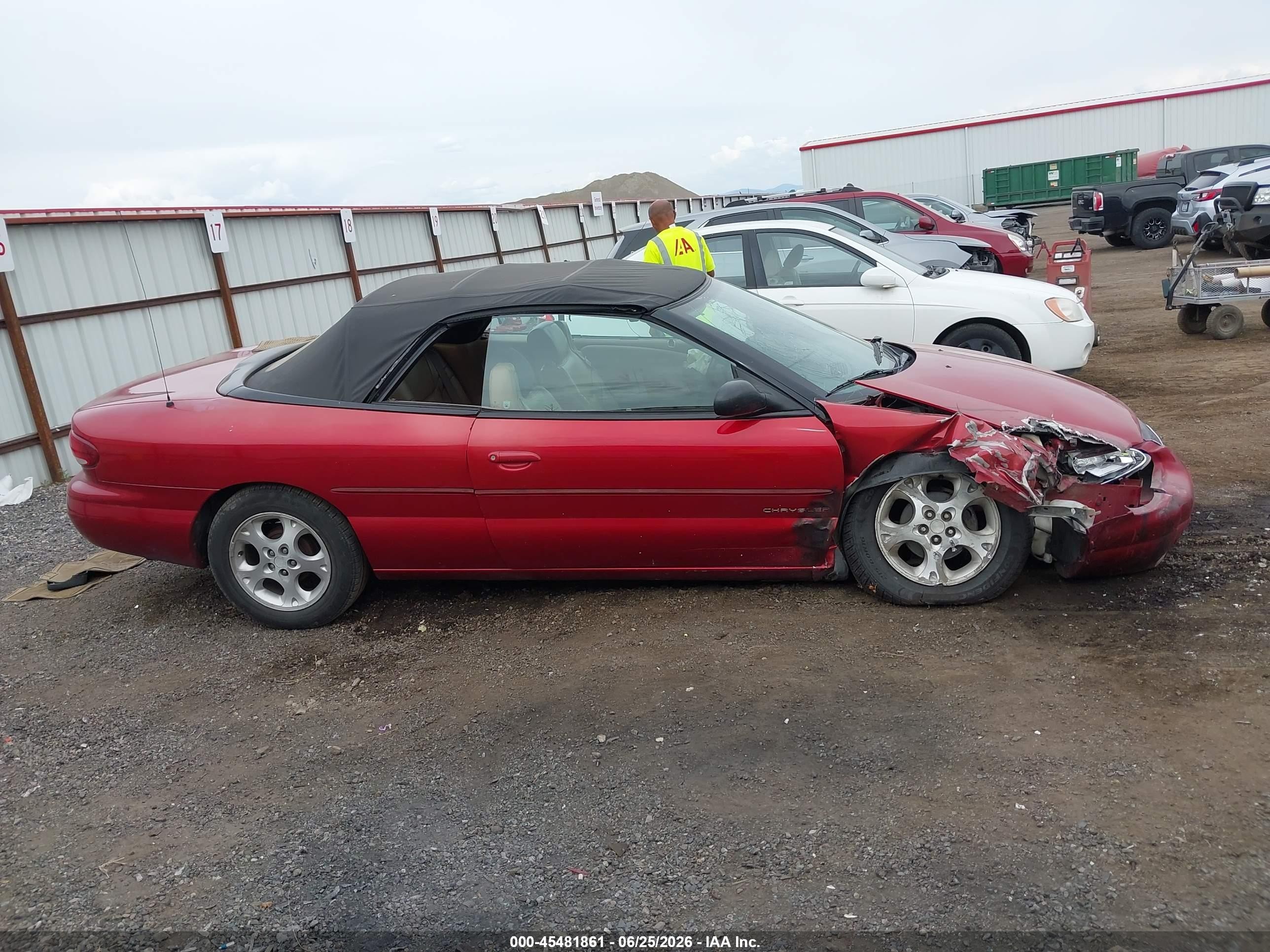 2000 Chrysler Sebring Jxi Red vin: 3C3EL55HXYT248686