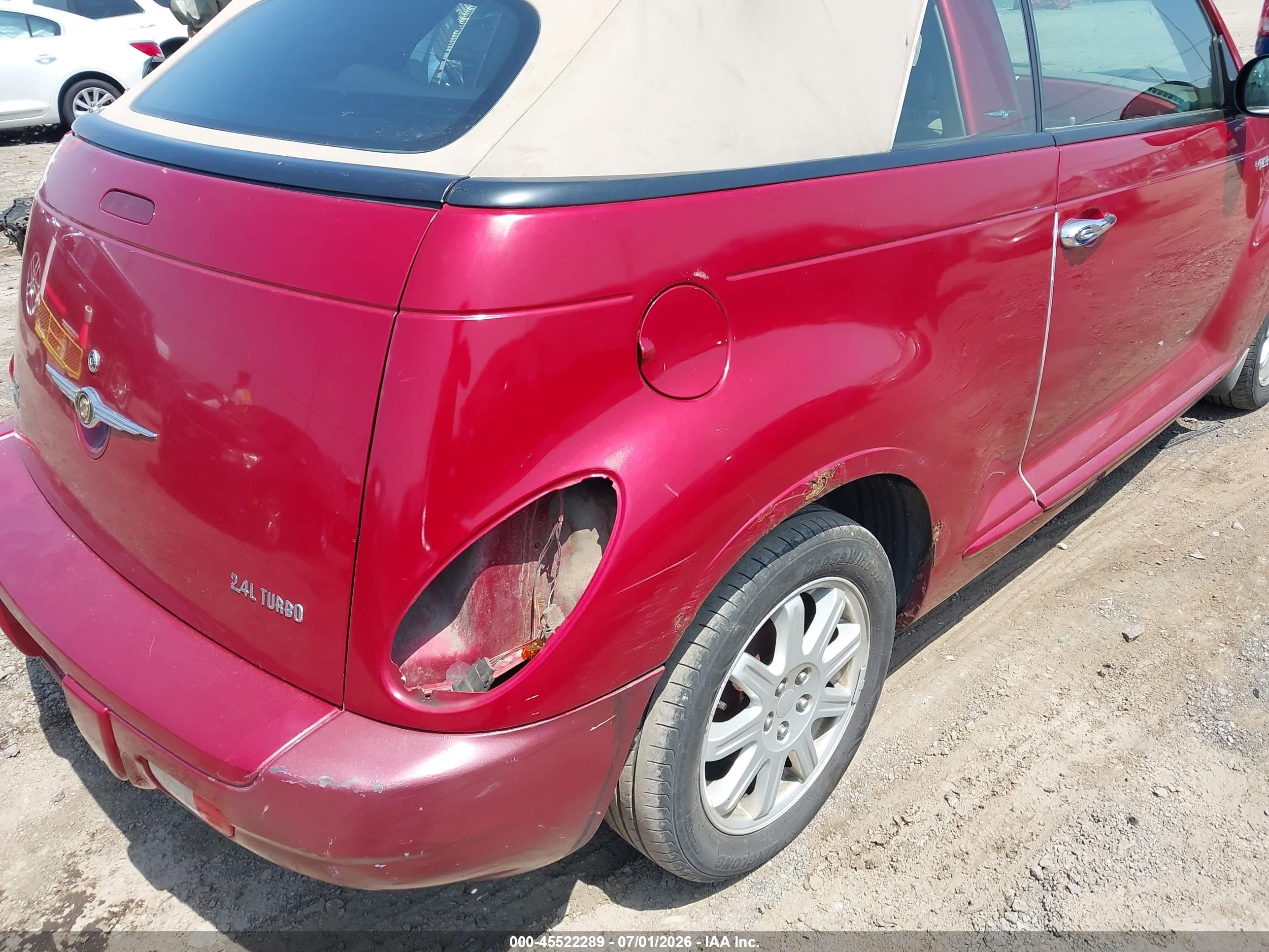 2006 Chrysler Pt Cruiser Touring Red vin: 3C3JY55E46T346423