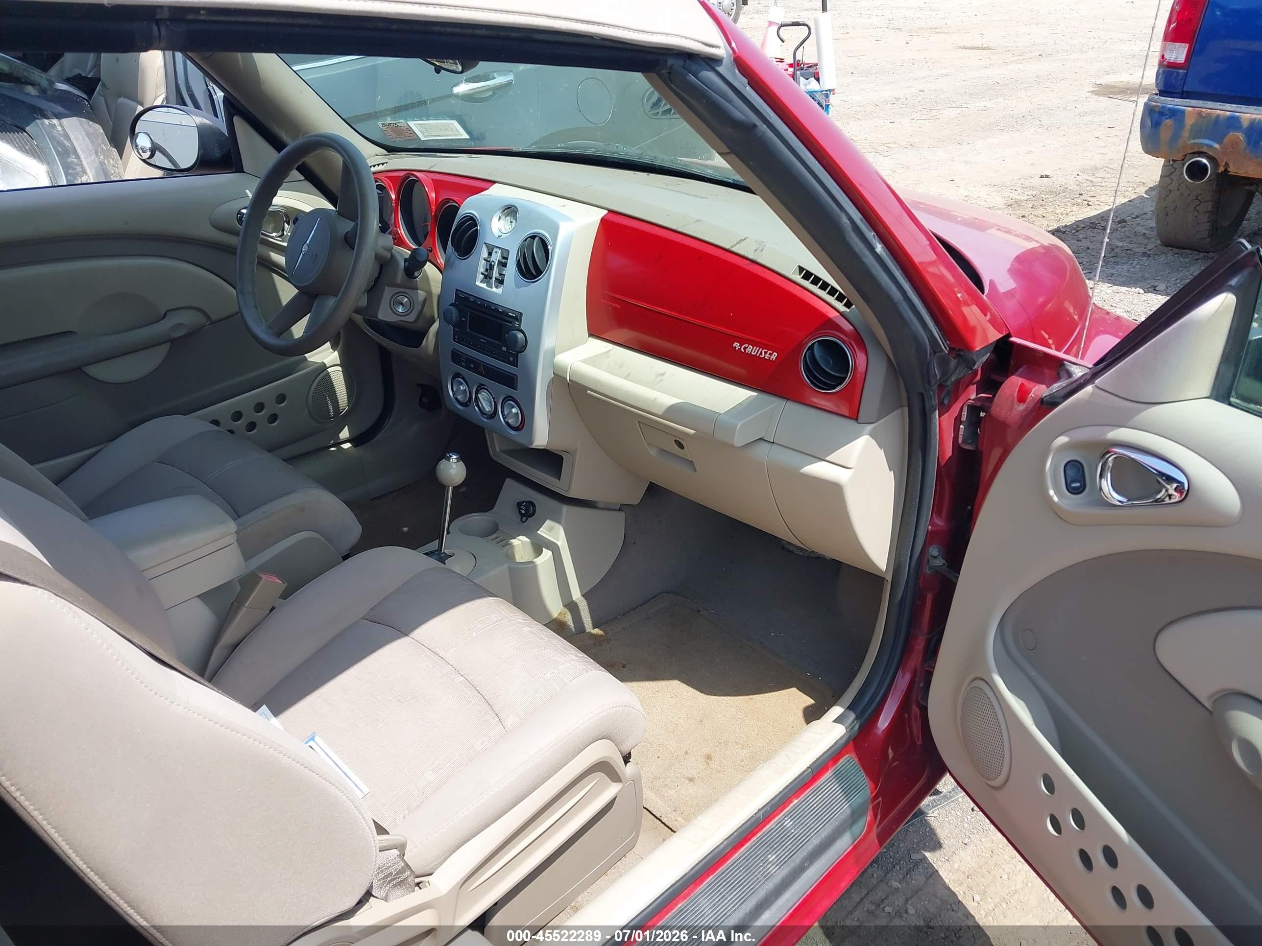 2006 Chrysler Pt Cruiser Touring Red vin: 3C3JY55E46T346423