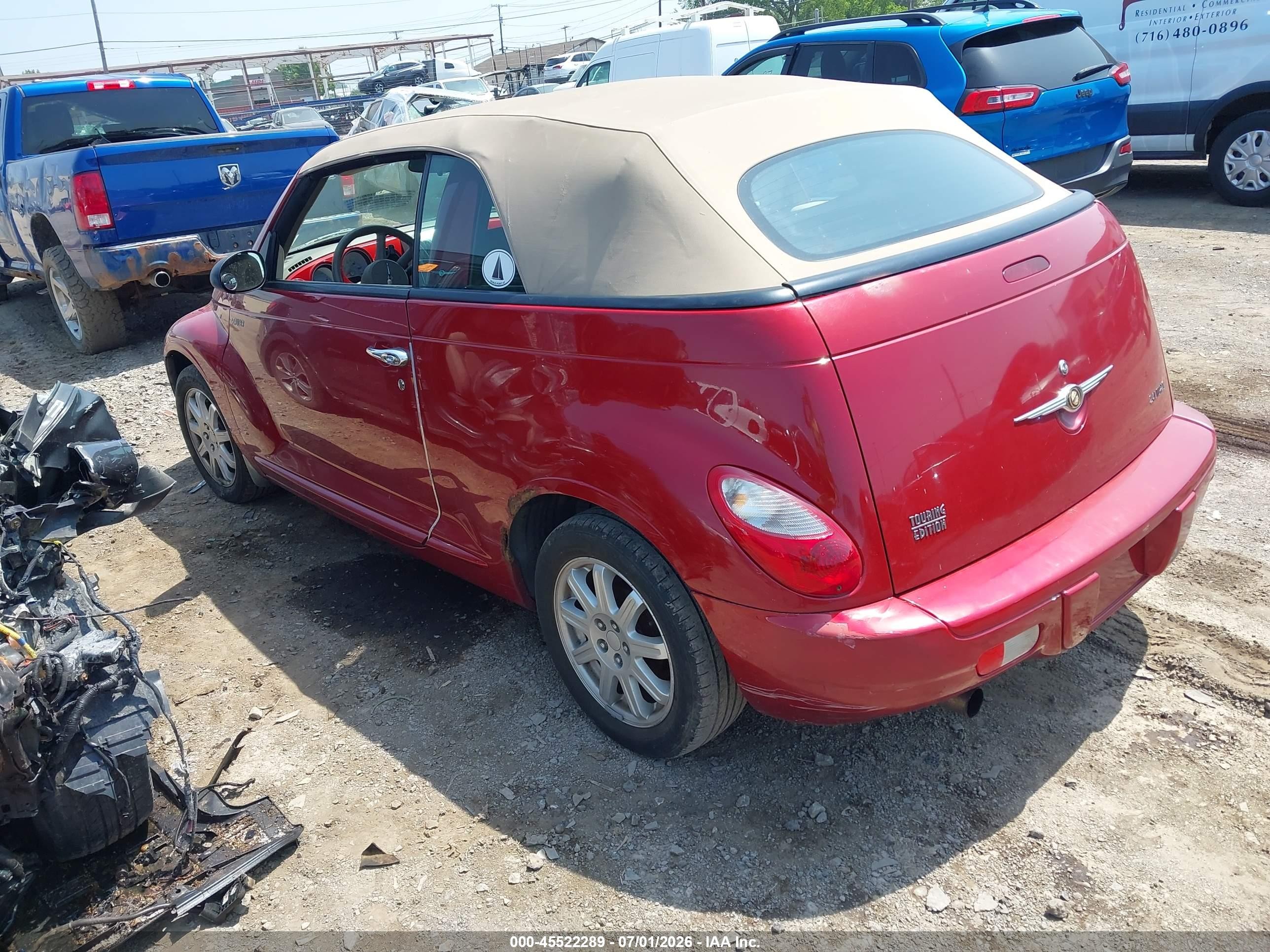 2006 Chrysler Pt Cruiser Touring Red vin: 3C3JY55E46T346423