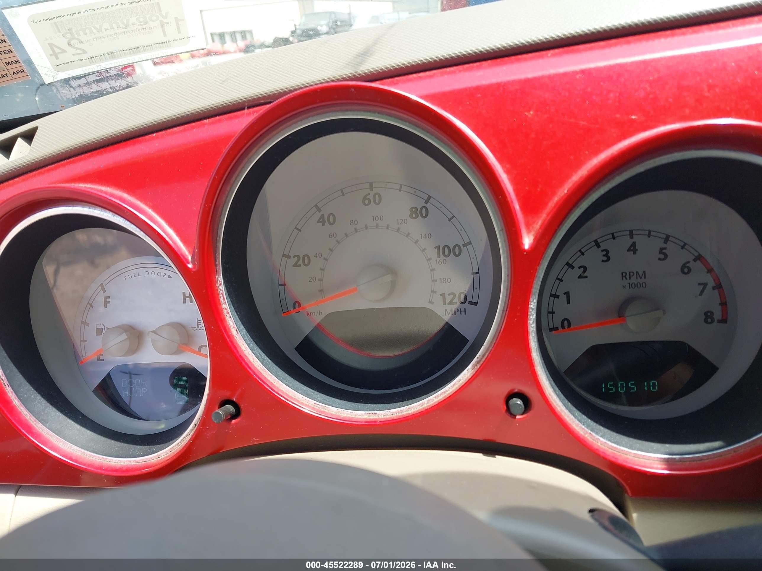 2006 Chrysler Pt Cruiser Touring Red vin: 3C3JY55E46T346423
