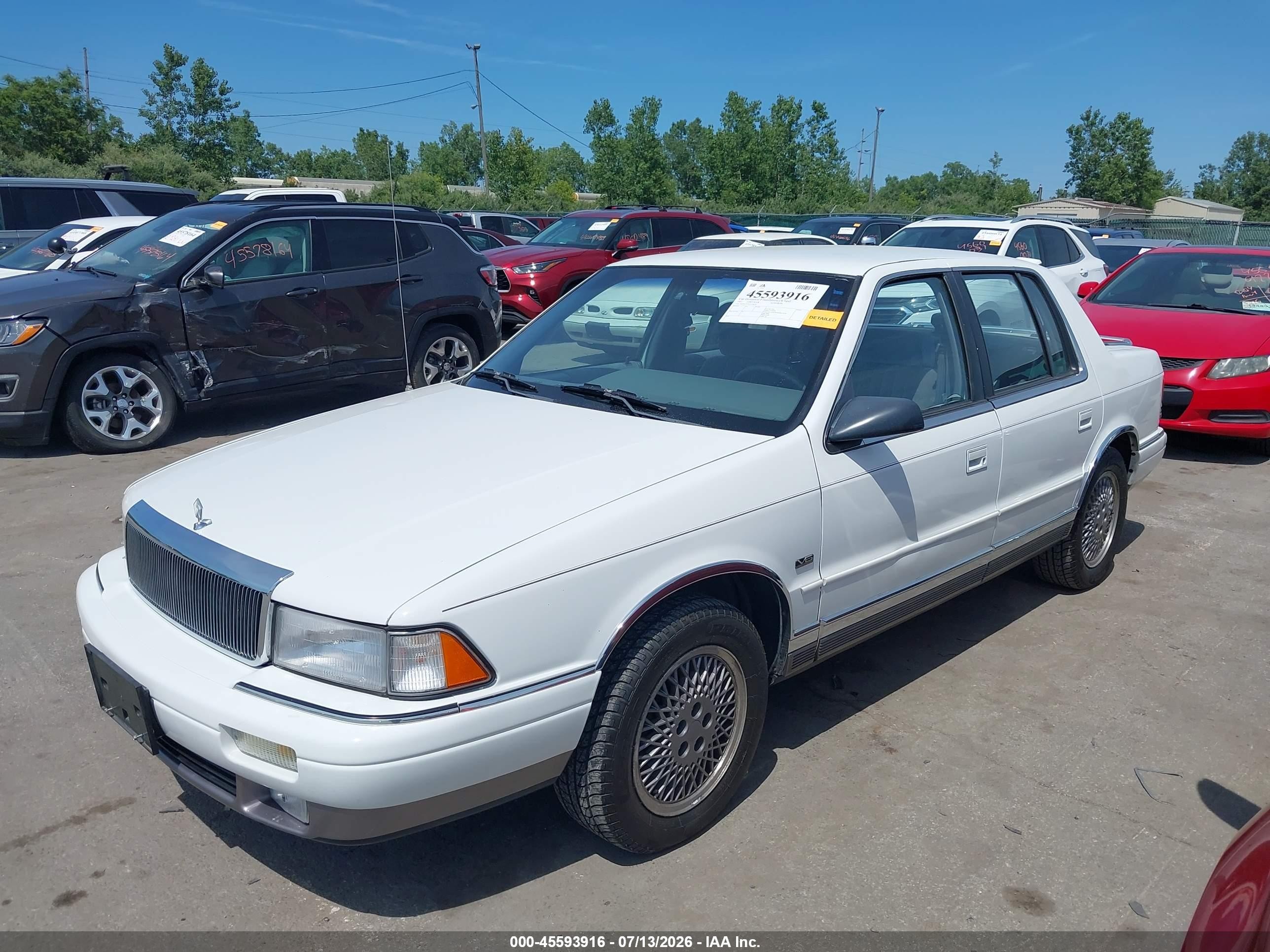 1992 Chrysler Lebaron Lx A-body White vin: 3C3XA7632NT318934