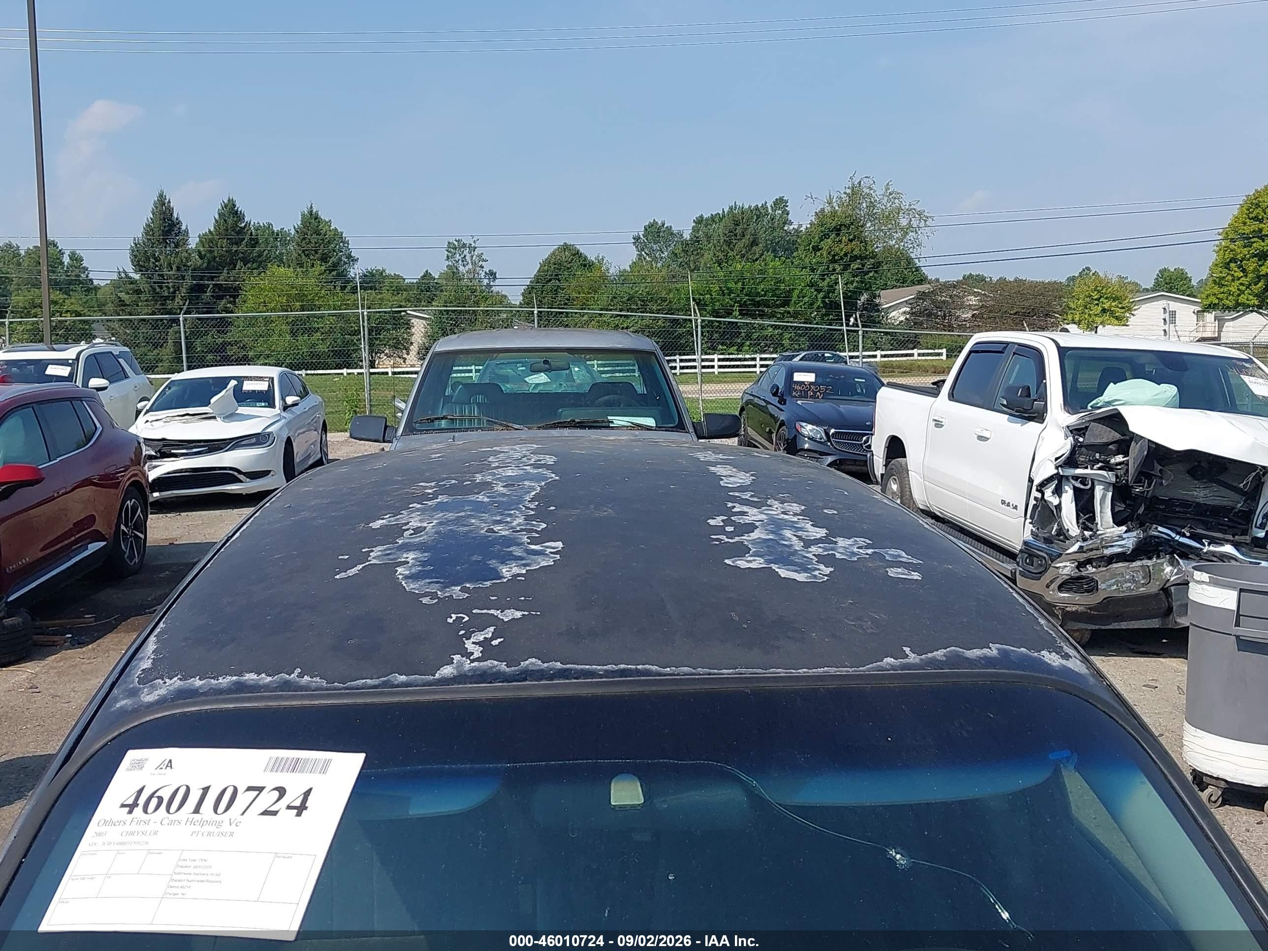 2003 Chrysler Pt Cruiser Black vin: 3C4FY48B03T505236