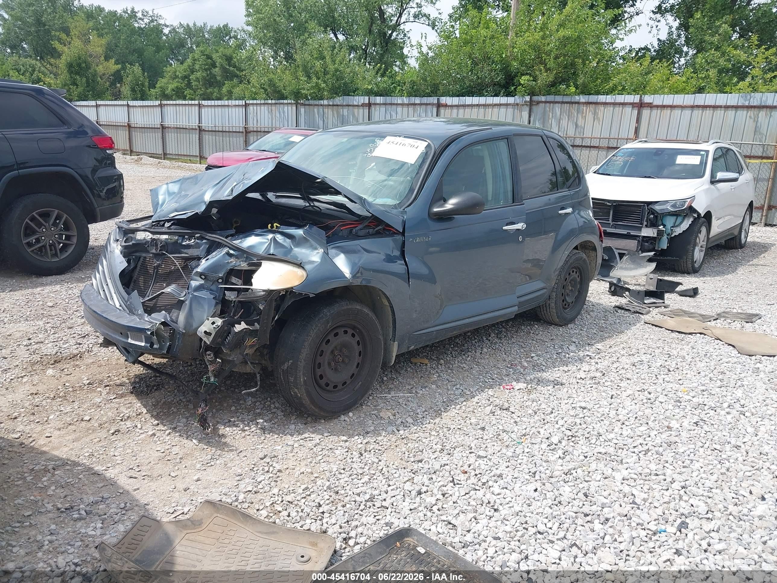 2002 Chrysler Pt Cruiser   Синий vin: 3C4FY48B12T271414