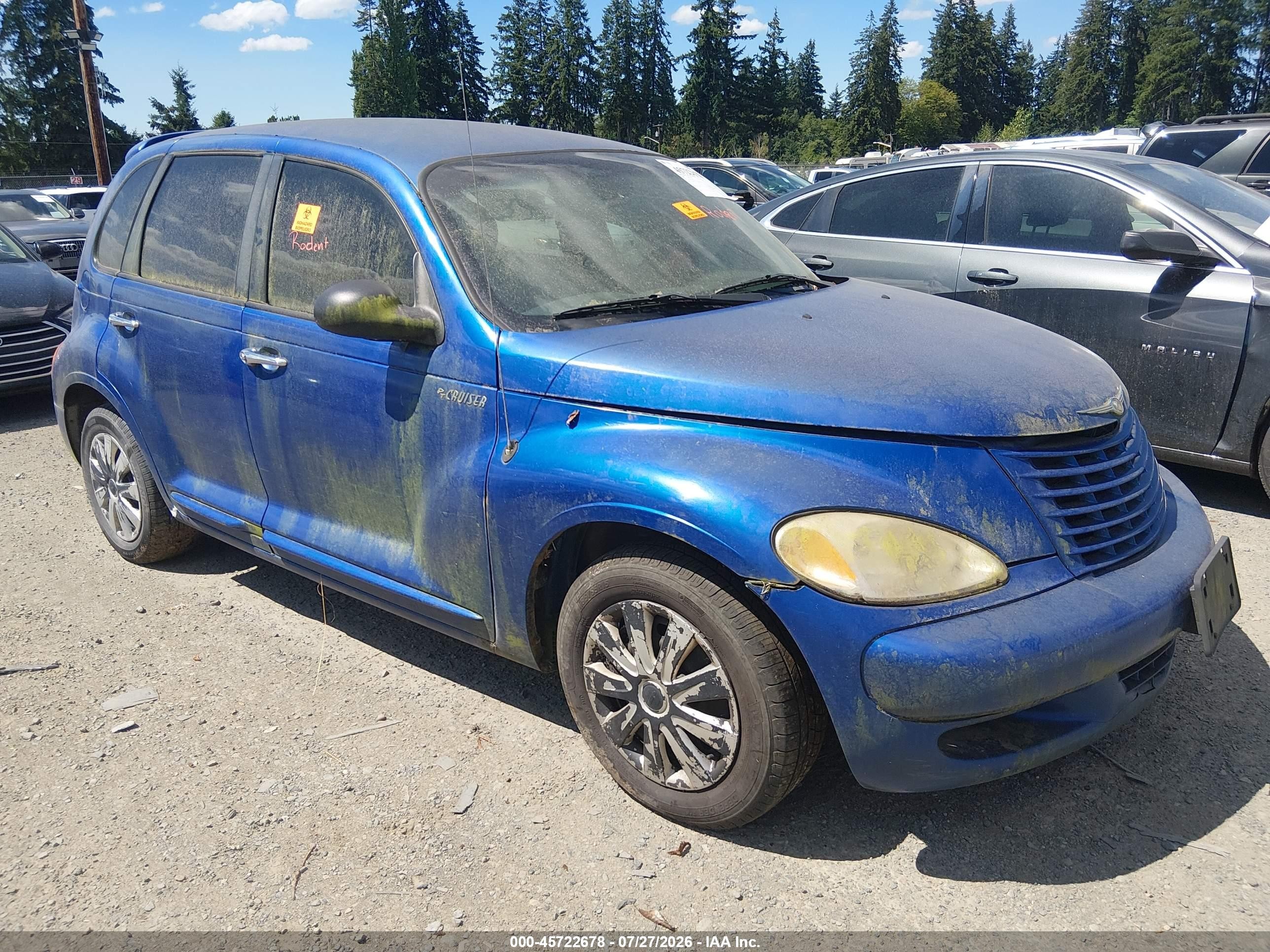 2005 Chrysler Pt Cruiser   Blue vin: 3C4FY48B15T600312