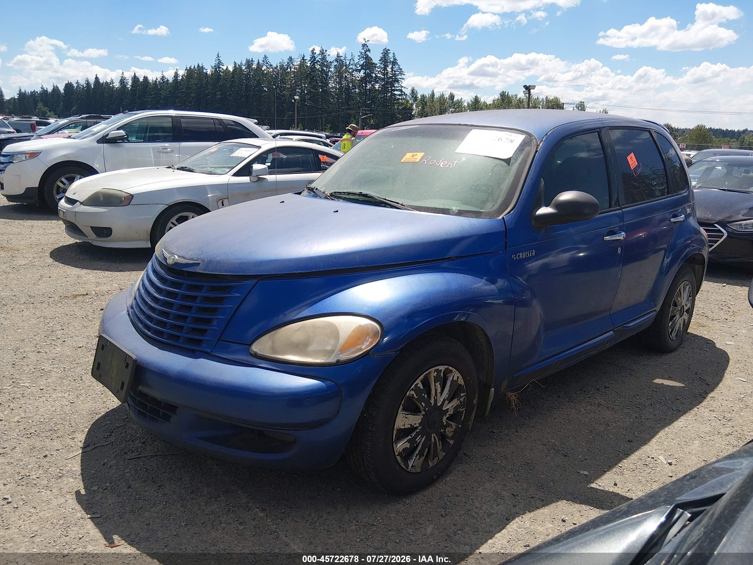 2005 Chrysler Pt Cruiser   Blue vin: 3C4FY48B15T600312