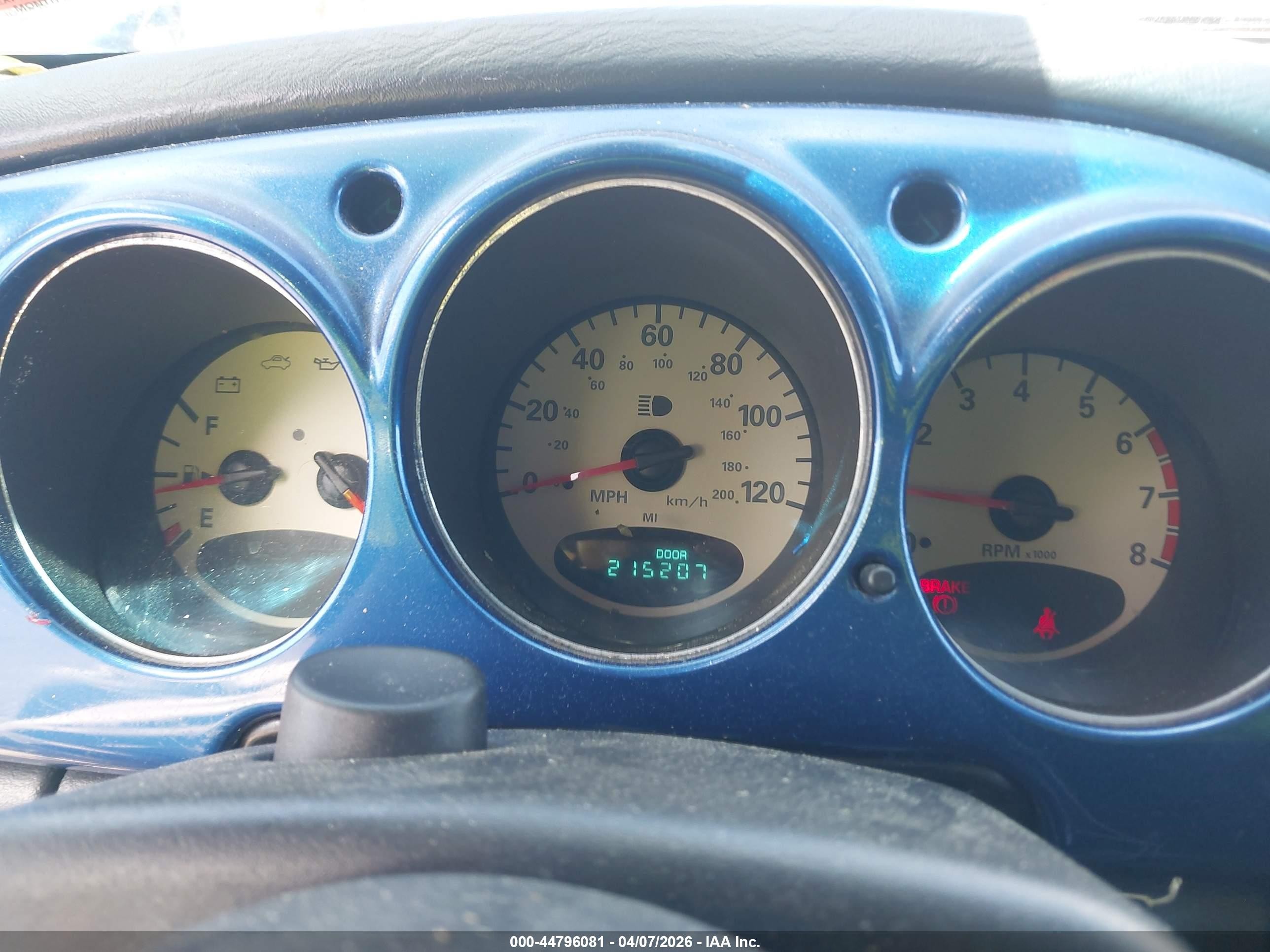 2004 Chrysler Pt Cruiser   Blue vin: 3C4FY48B74T349147