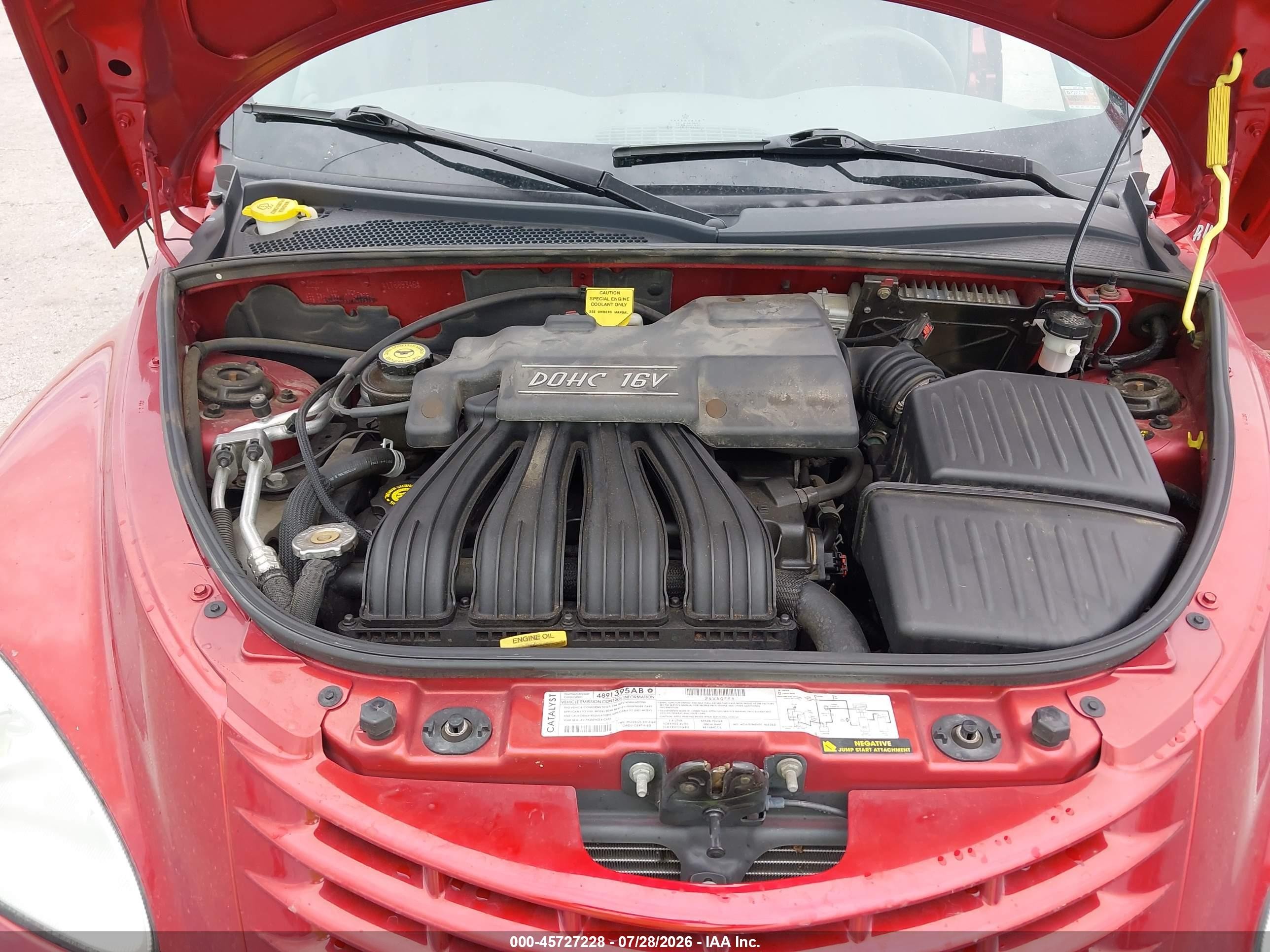 2001 Chrysler Pt Cruiser   Red vin: 3C4FY4BB81T689346