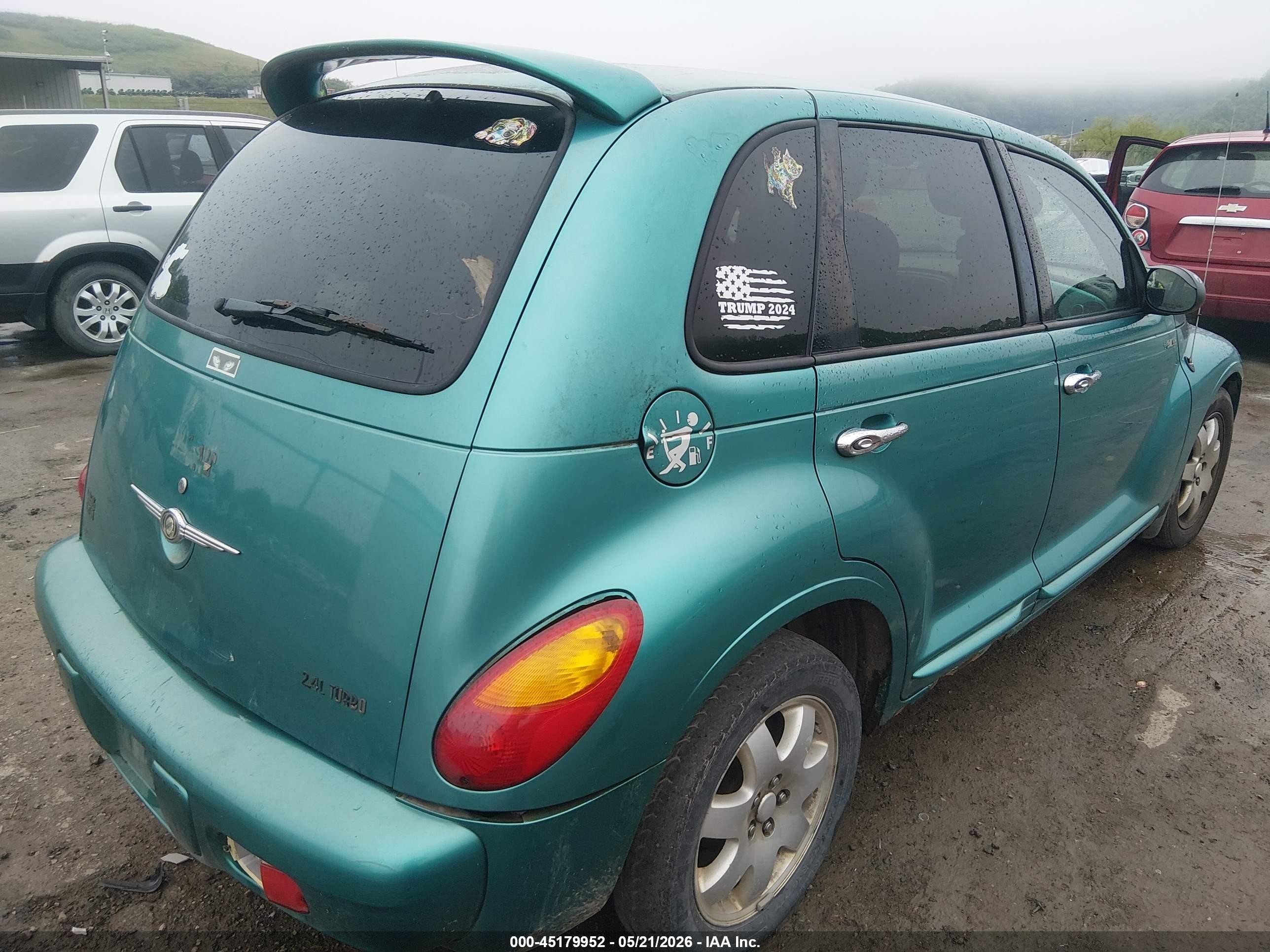 2004 Chrysler Pt Cruiser Touring Green vin: 3C4FY58874T220612
