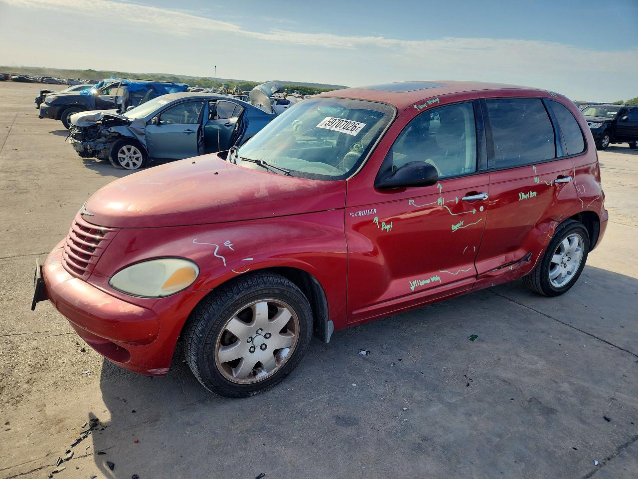 2003 Chrysler Pt Cruiser Touring Red vin: 3C4FY58B43T546734