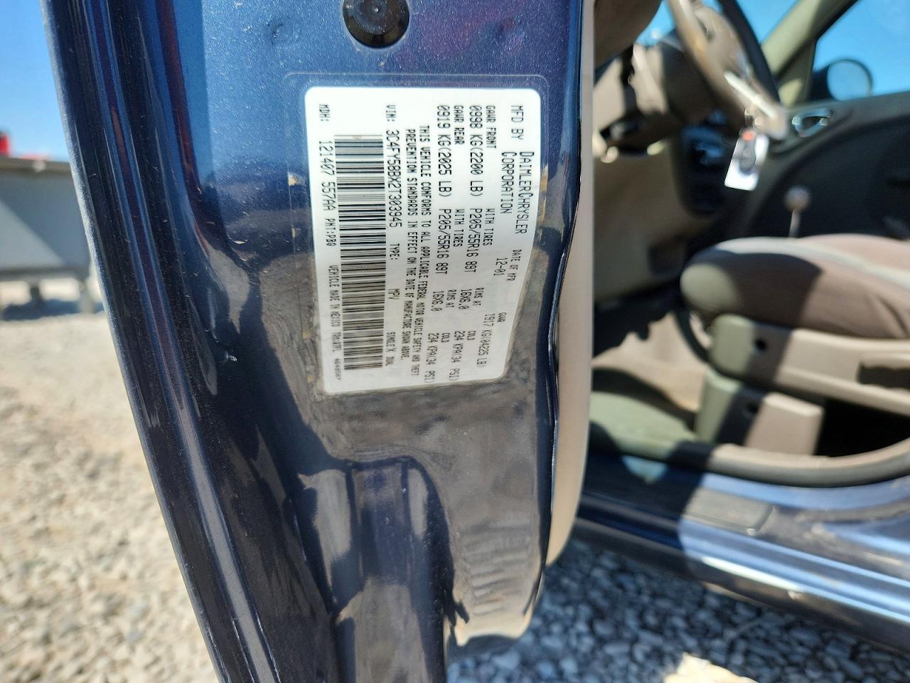 2002 Chrysler Pt Cruiser Touring Blue vin: 3C4FY58BX2T303945