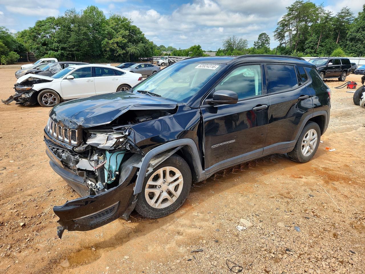 2018 Jeep Compass Sport Black vin: 3C4NJCAB2JT181546
