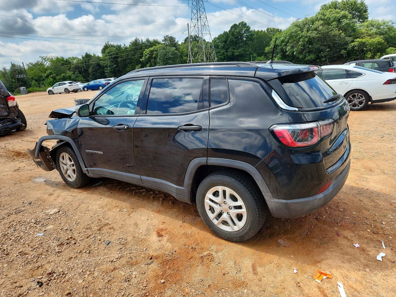 2018 Jeep Compass Sport Black vin: 3C4NJCAB2JT181546