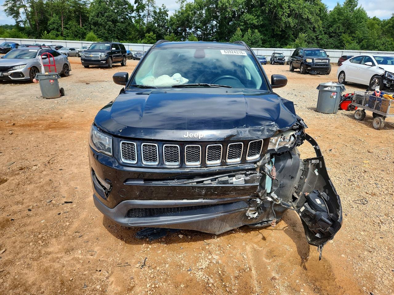 2018 Jeep Compass Sport Black vin: 3C4NJCAB2JT181546