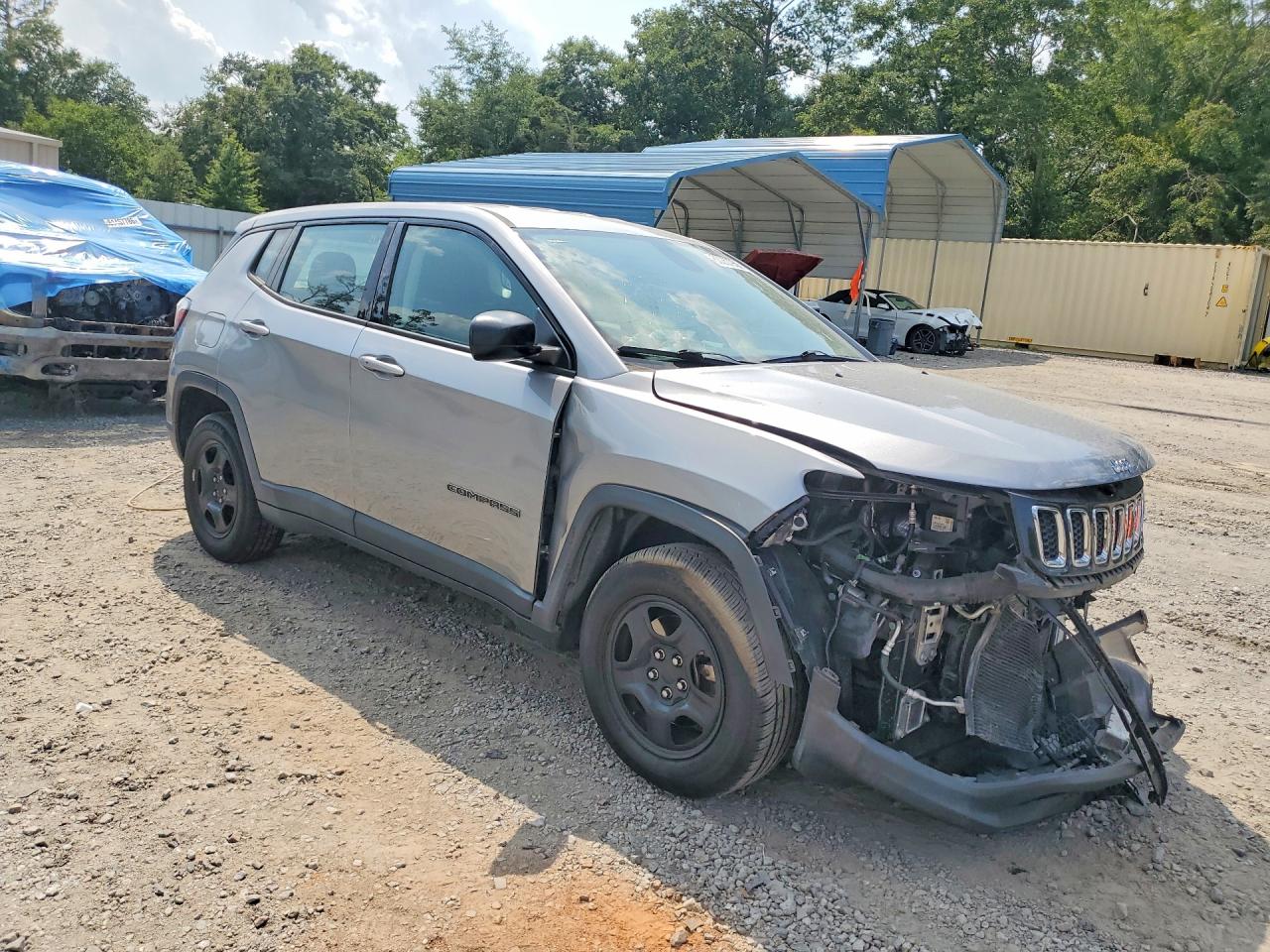 2018 Jeep Compass Sport Silver vin: 3C4NJCAB2JT495035