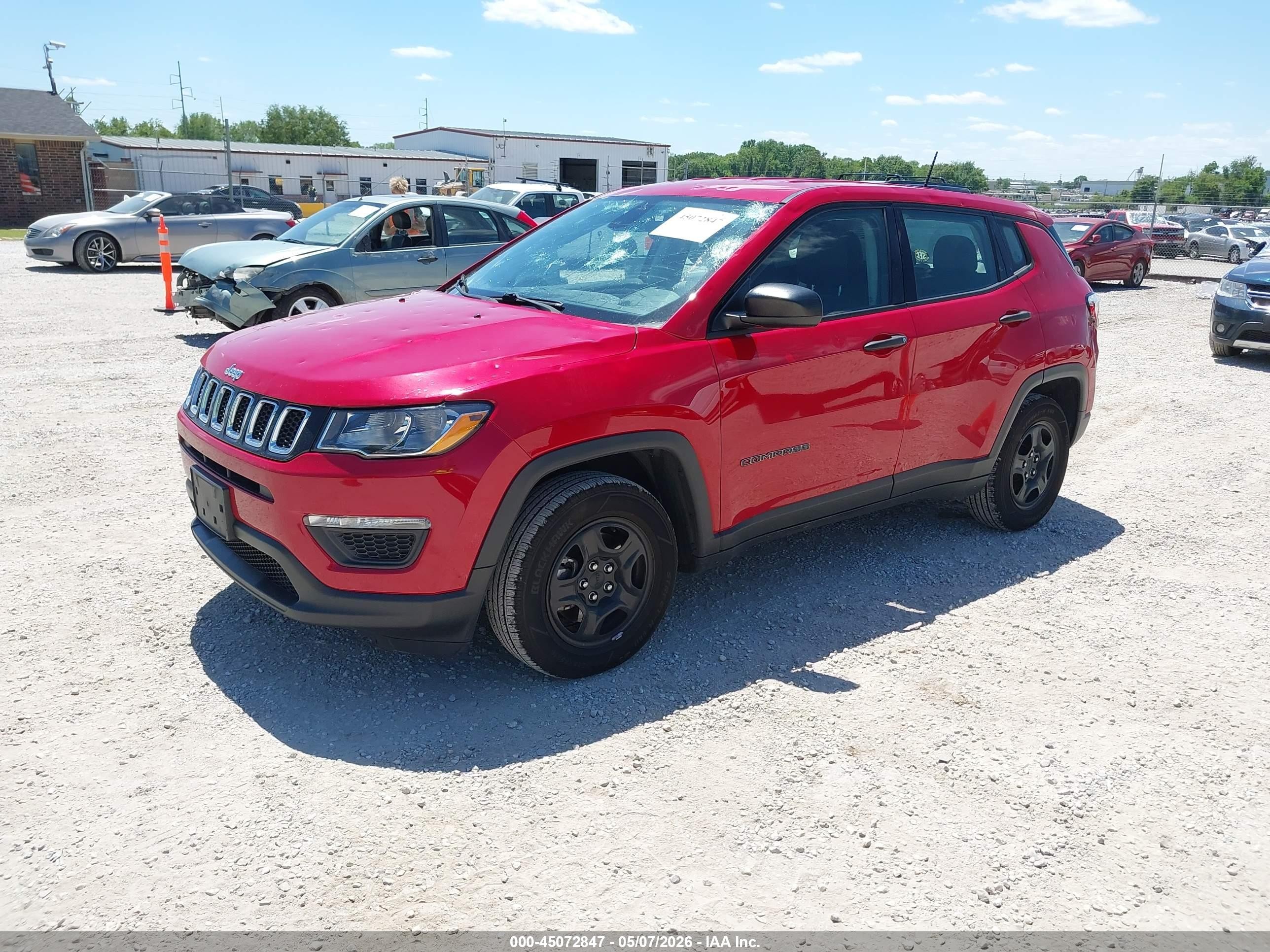 2017 Jeep New Compass Sport Fwd Красный vin: 3C4NJCAB3HT647639